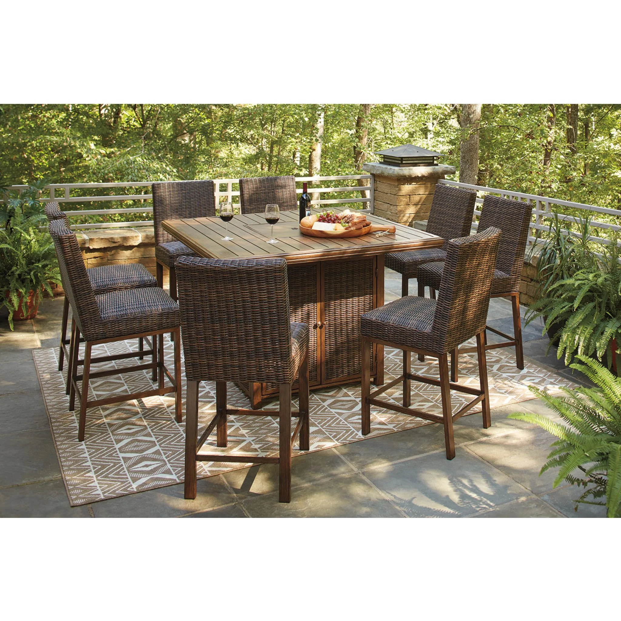 Paradise Trail Outdoor Bar Dining Set - Image 49