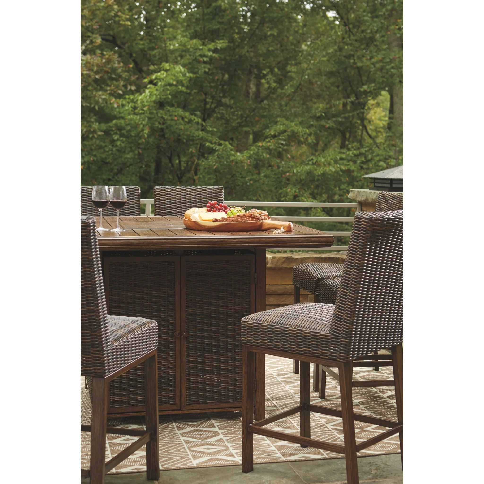 Paradise Trail Outdoor Bar Dining Set - Image 69