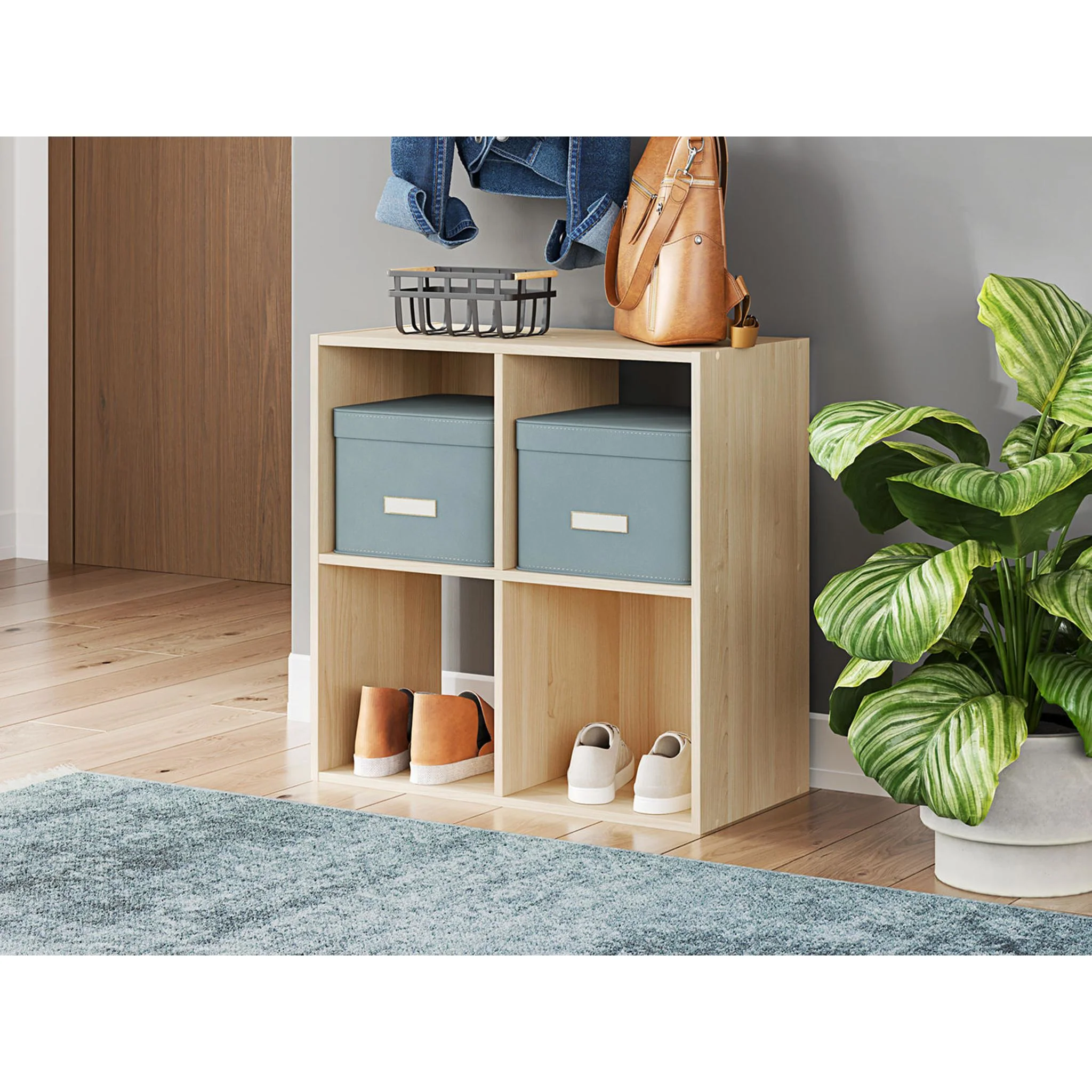 Piperton Four Cube Organizer Bookcase - Image 10