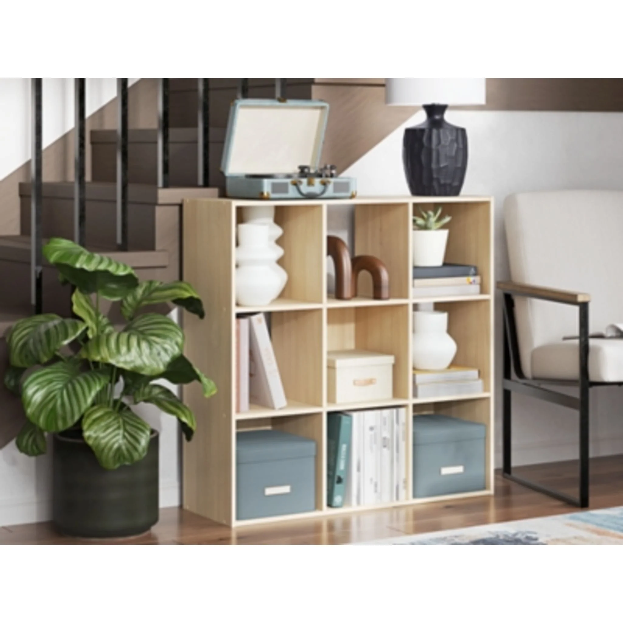 Piperton Nine Cube Organizer Bookcase - Image 18
