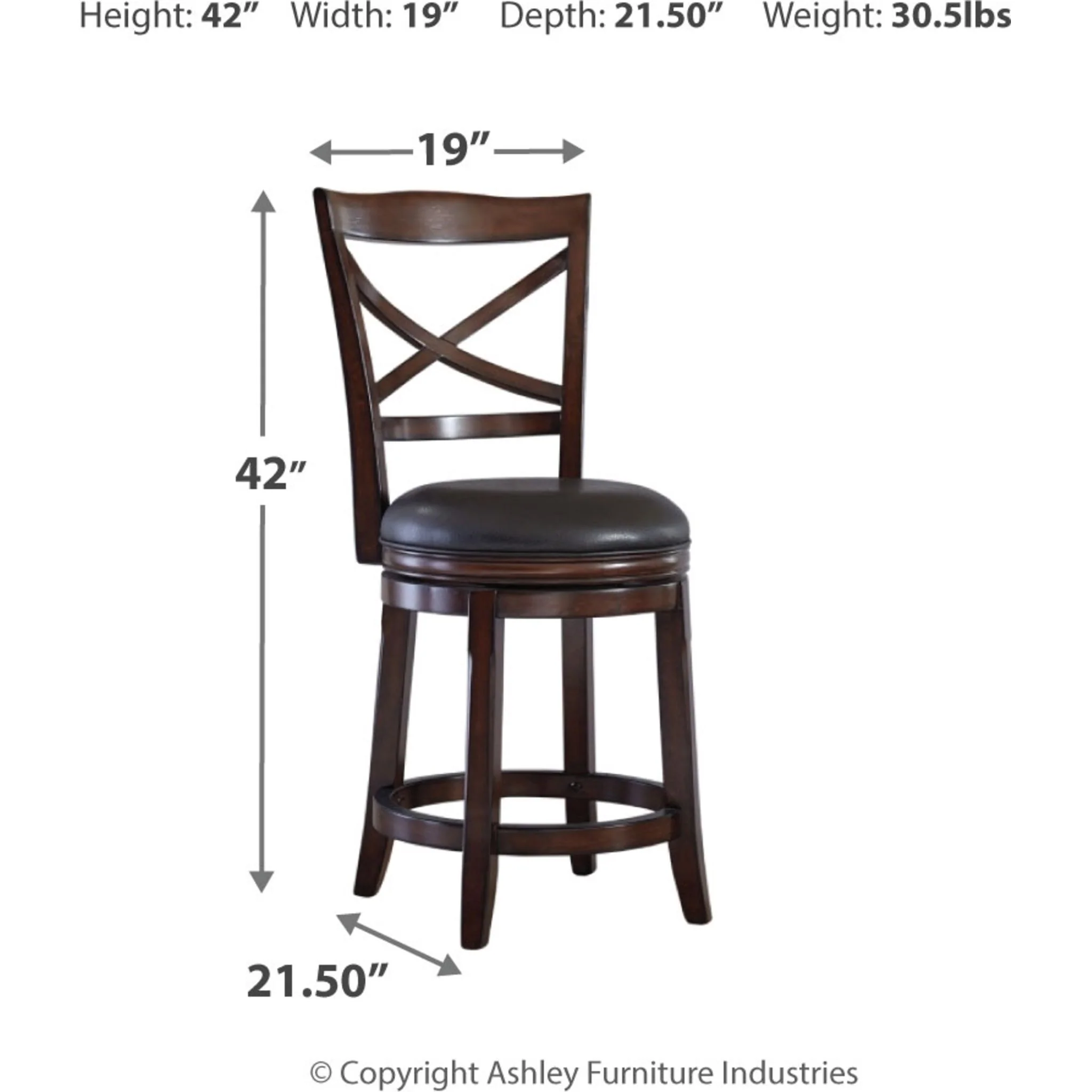 Porter 24" Swivel Barstool - Image 7