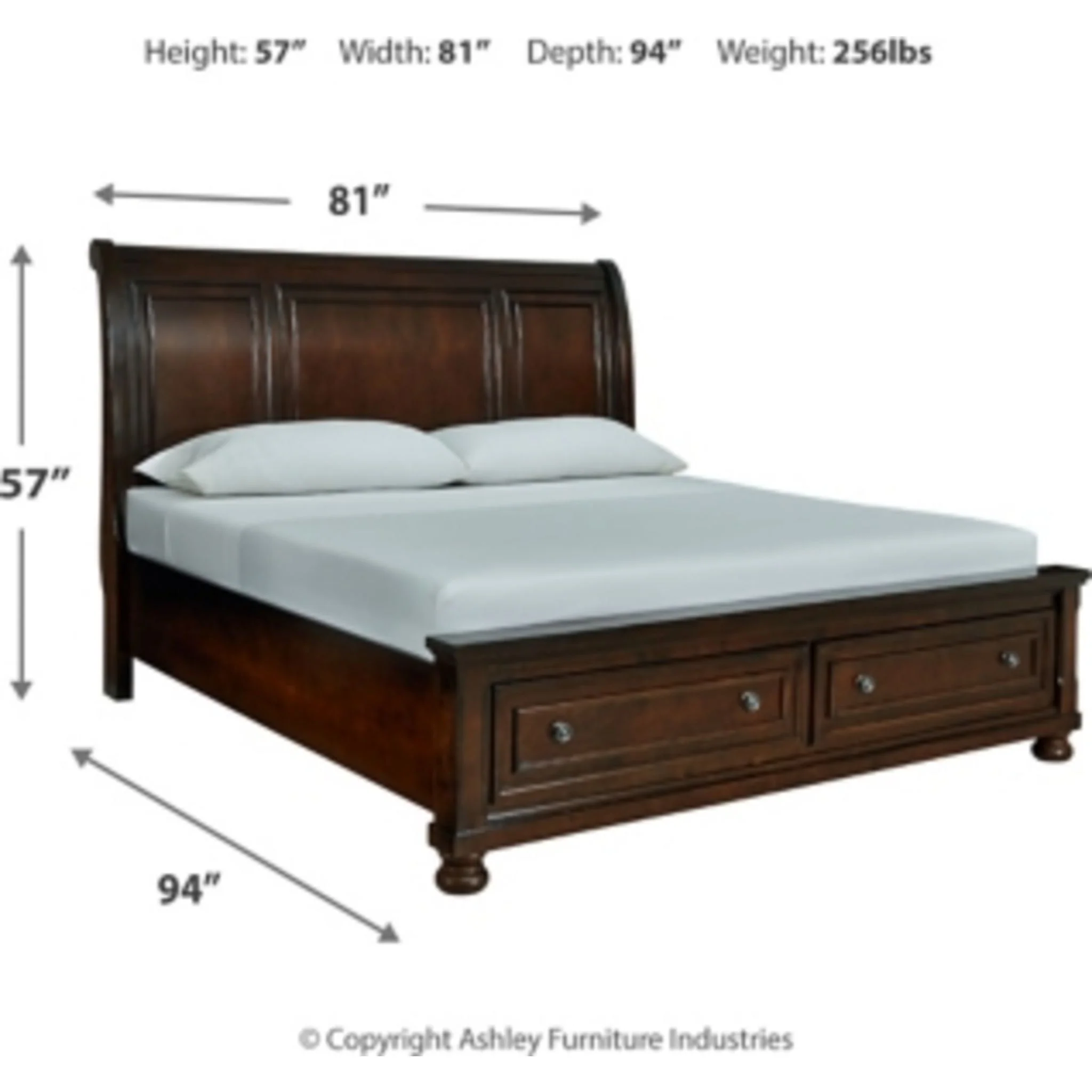 Porter 5 Piece Sleigh Storage Bedroom - Image 22