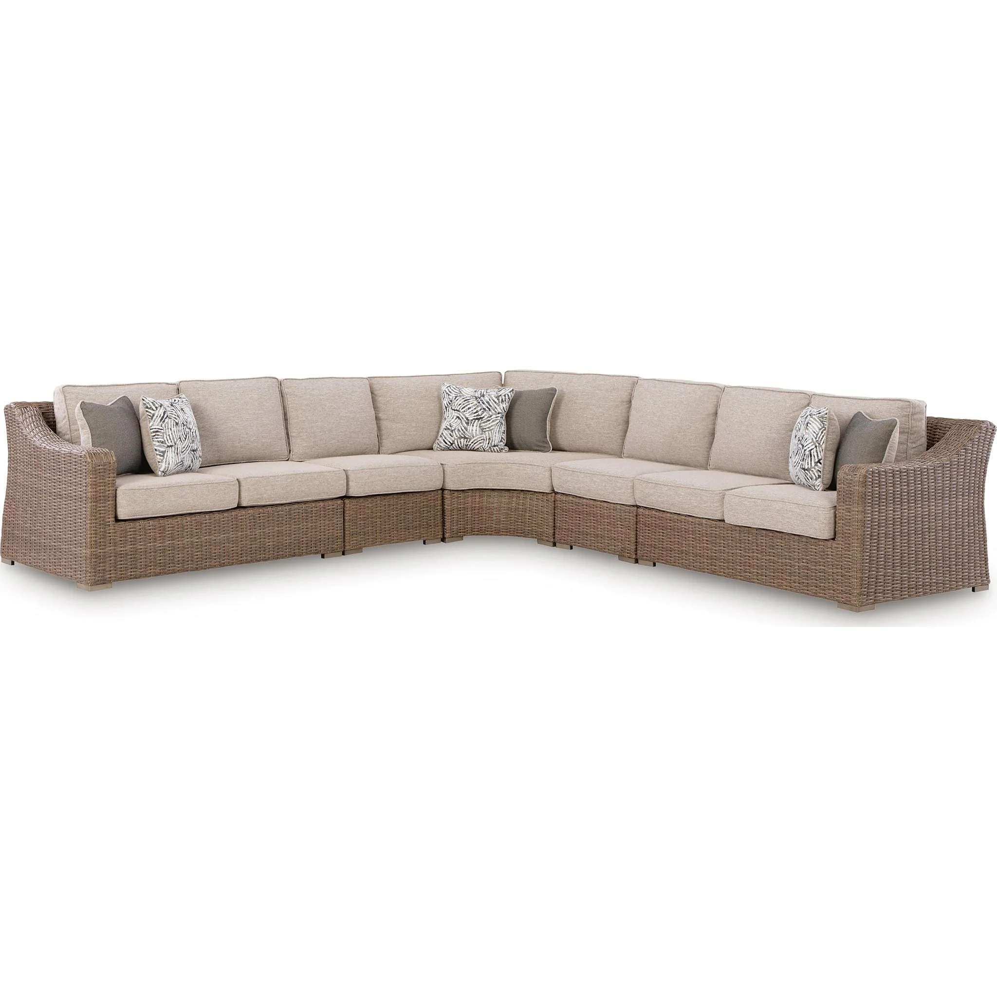 Revare Beach 5 Piece Outdoor Modular Sectional - Image 3