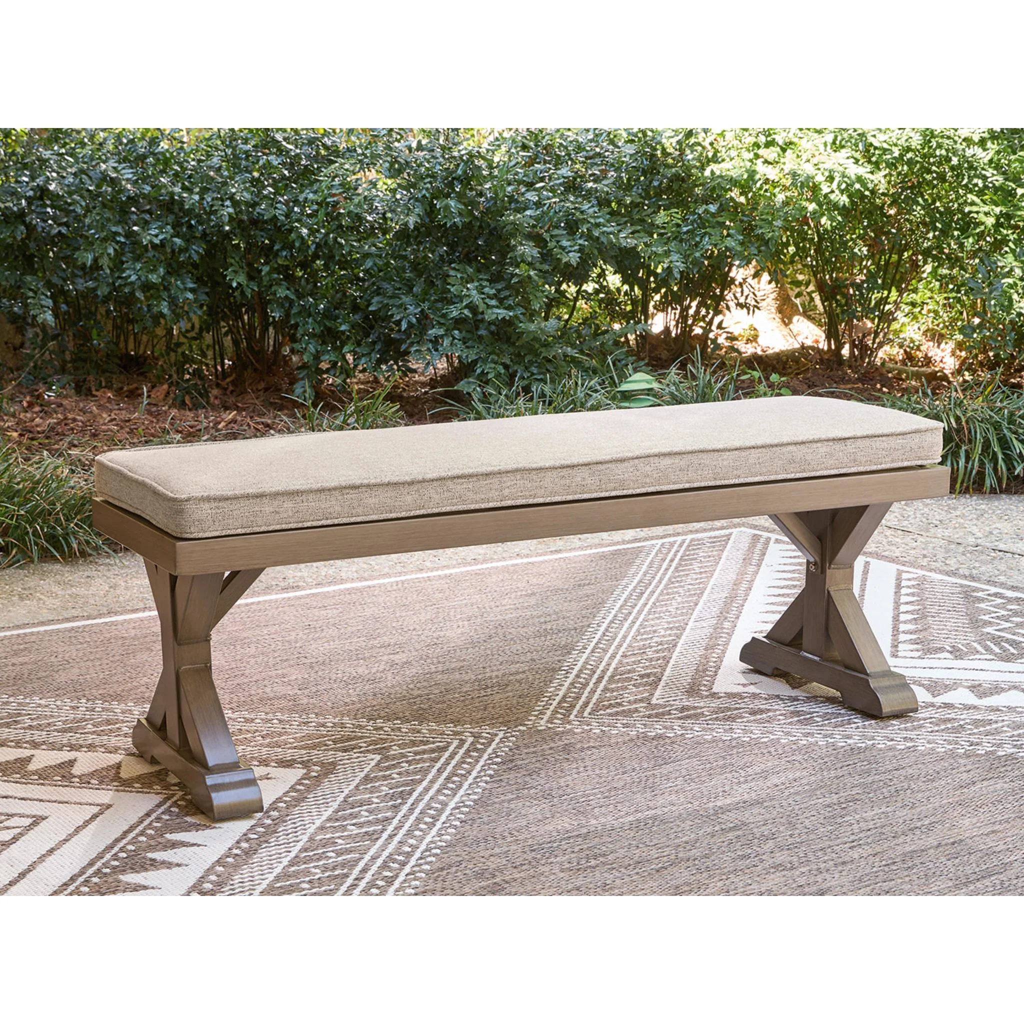 Revare Beach Outdoor Bench with Cushion - Image 3