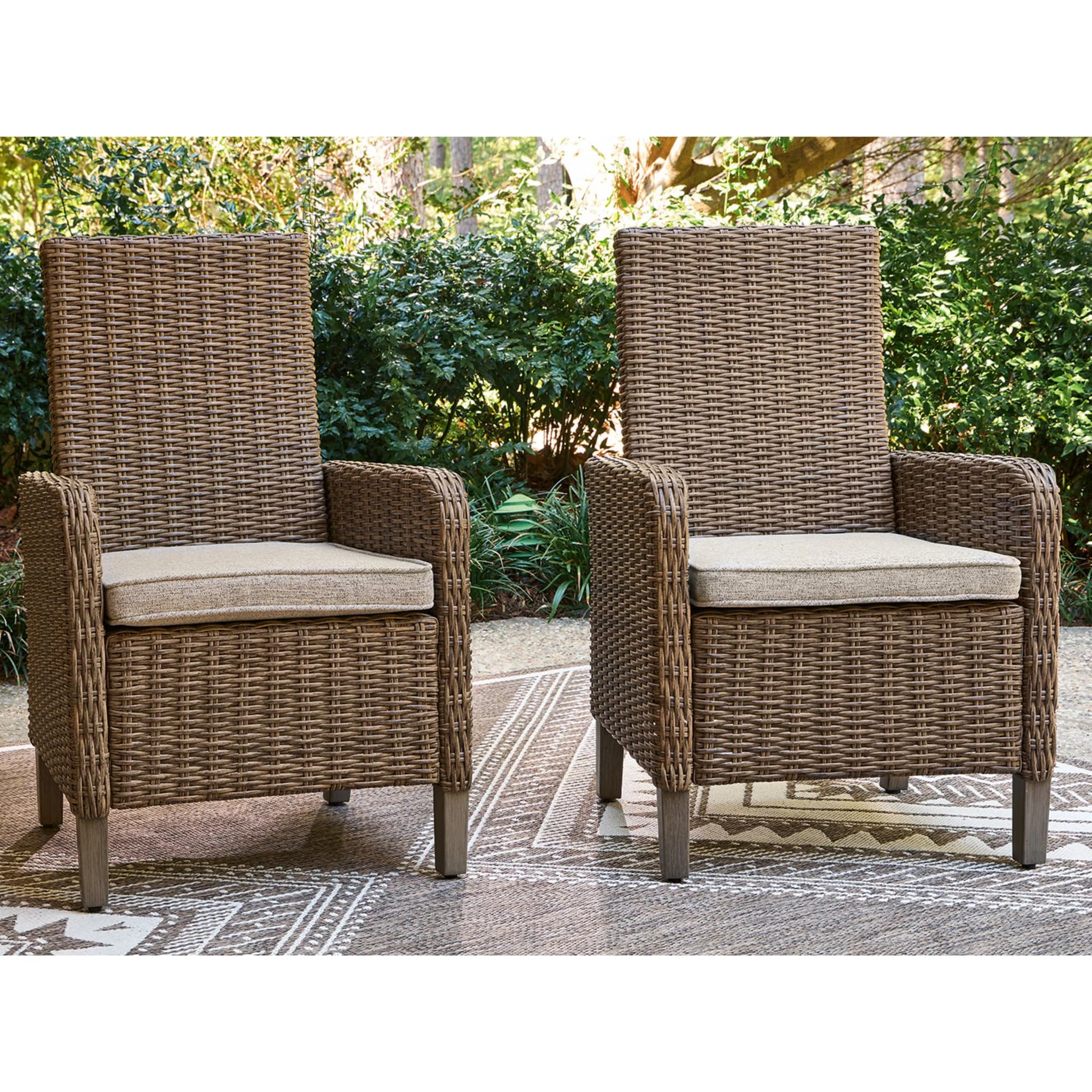 Revare Beach Outdoor Arm Chair with Cushion (set of 2) - Image 4