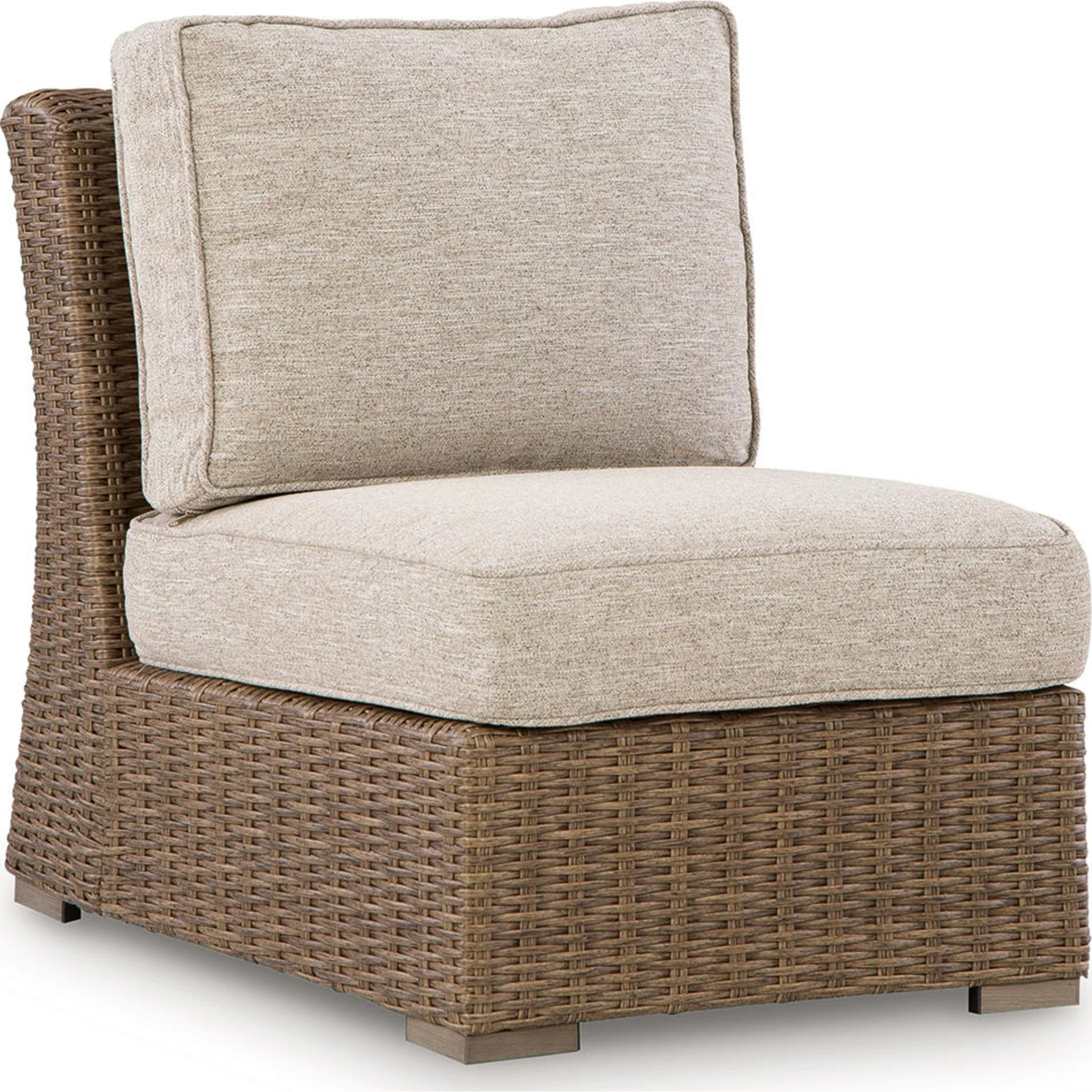 Revare Beach Outdoor Modular Armless Chair with Cushion