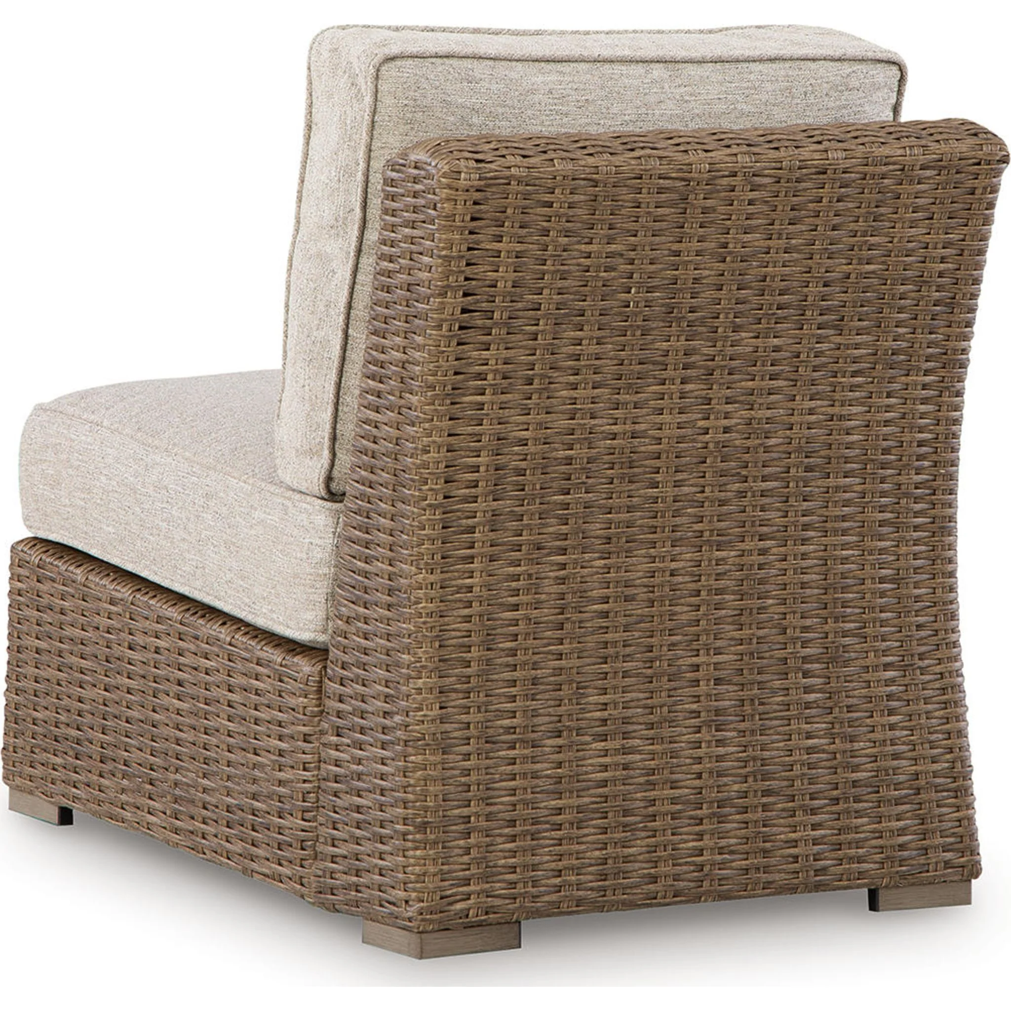 Revare Beach Outdoor Modular Armless Chair with Cushion - Image 5