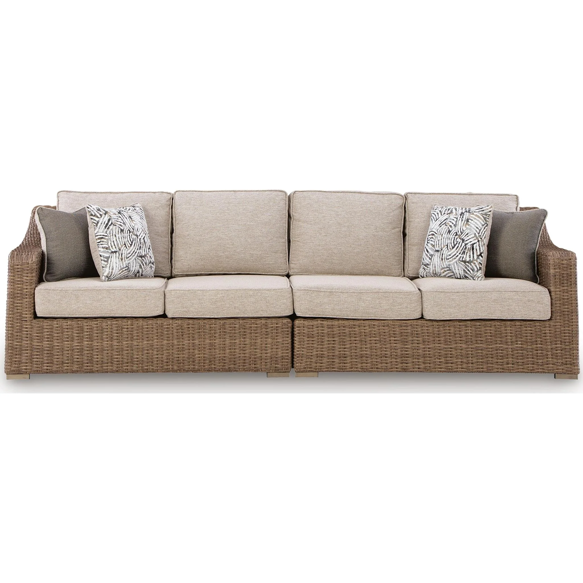 Revare Beach Outdoor Modular Left and Right Arm Loveseat with Cushion - Image 9