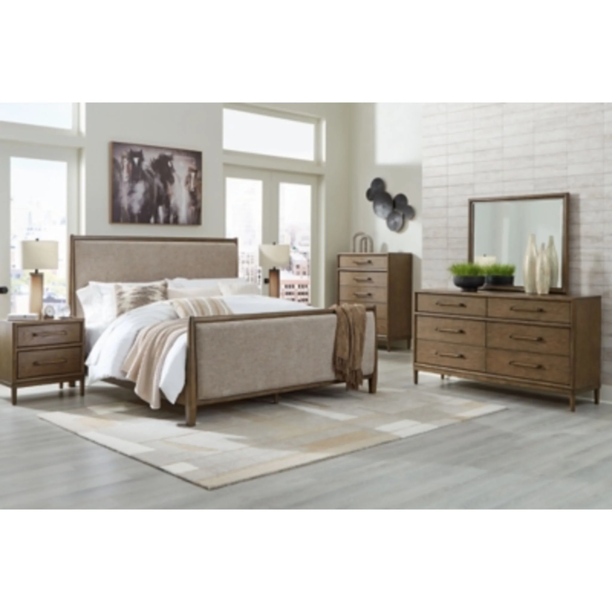 Roanhowe-Exclusive 5 Piece Upholstered Bedroom - Image 115