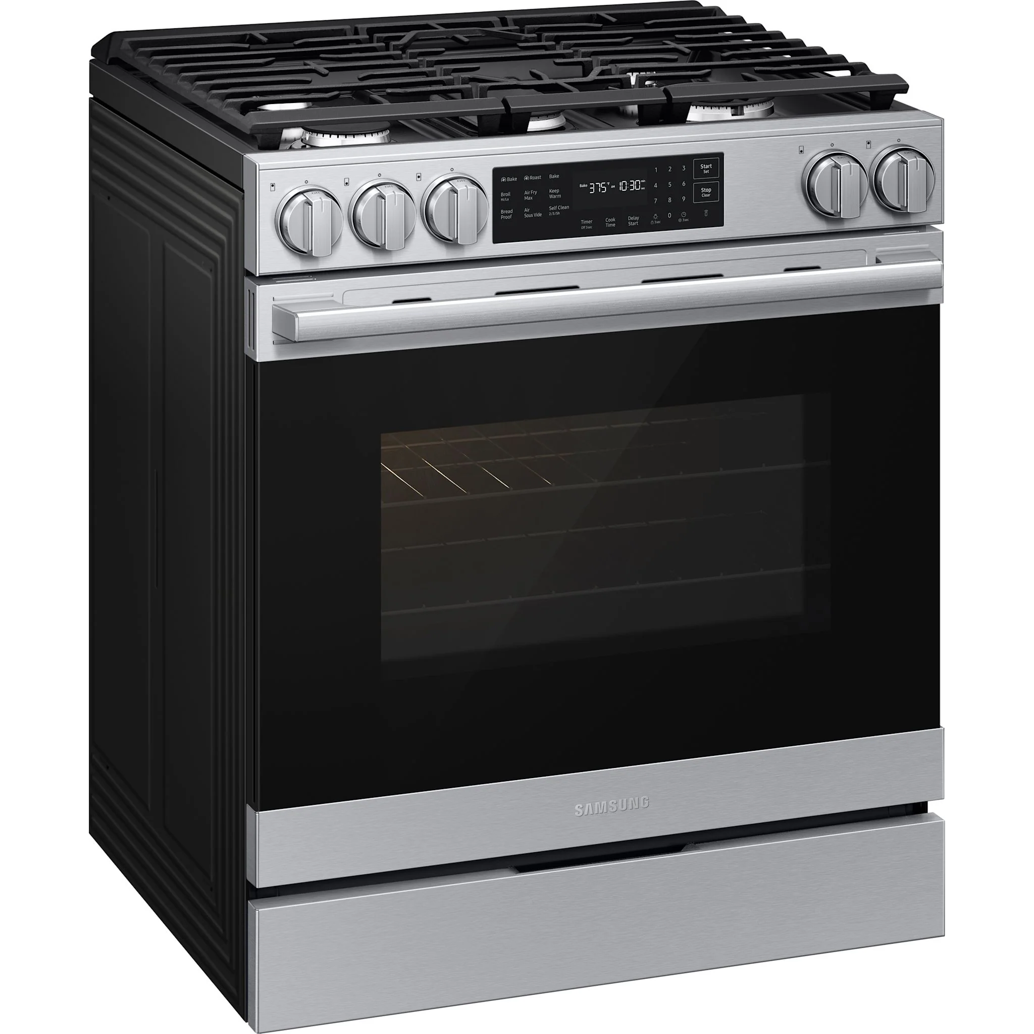 Samsung 80 Series Gas Slide-in Range with True Convection Oven - Stainless Steel (NSG80H60SRAA) - Image 2