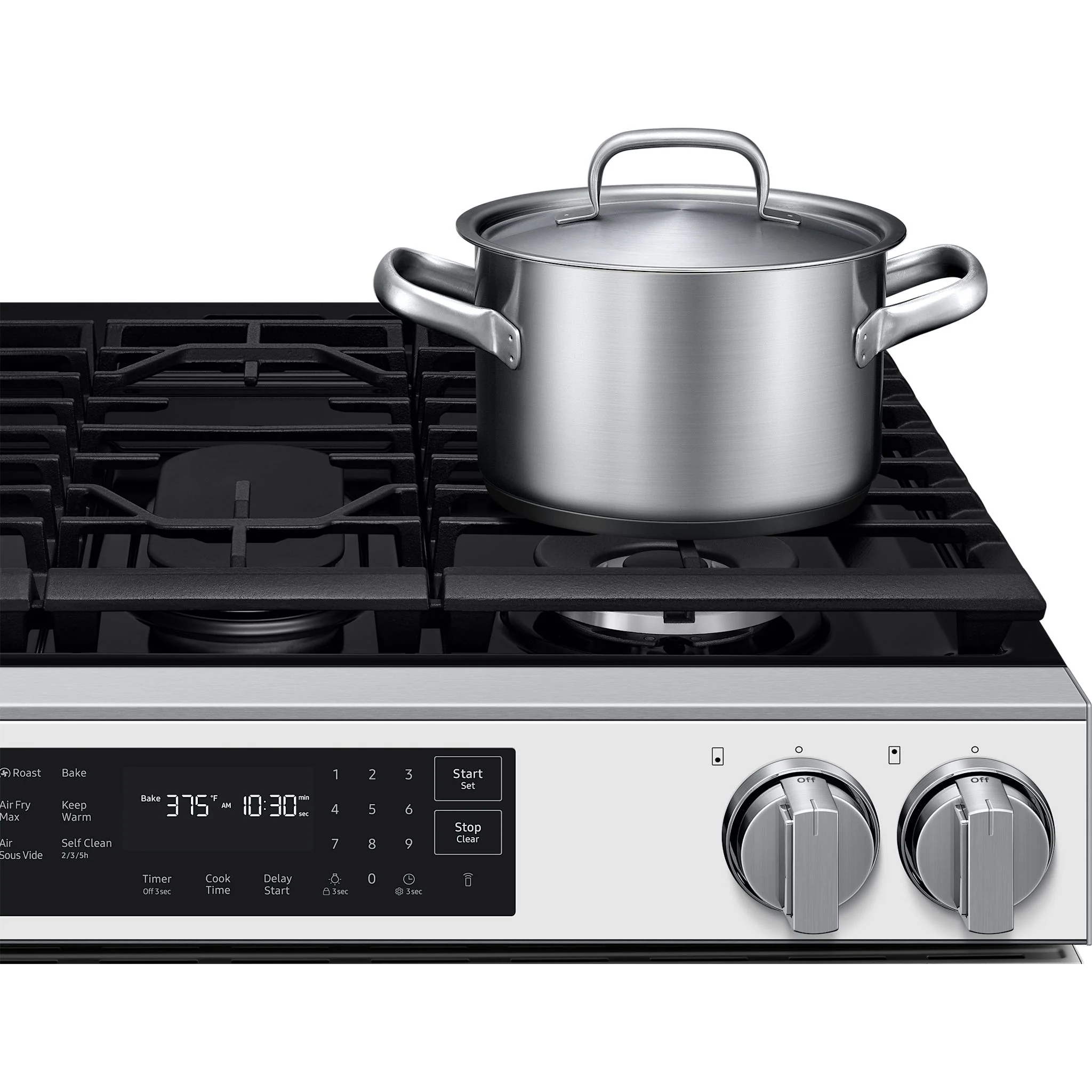 Samsung 80 Series Gas Slide-in Range with True Convection Oven - White Glass (NSG80H60SWAA) - Image 15