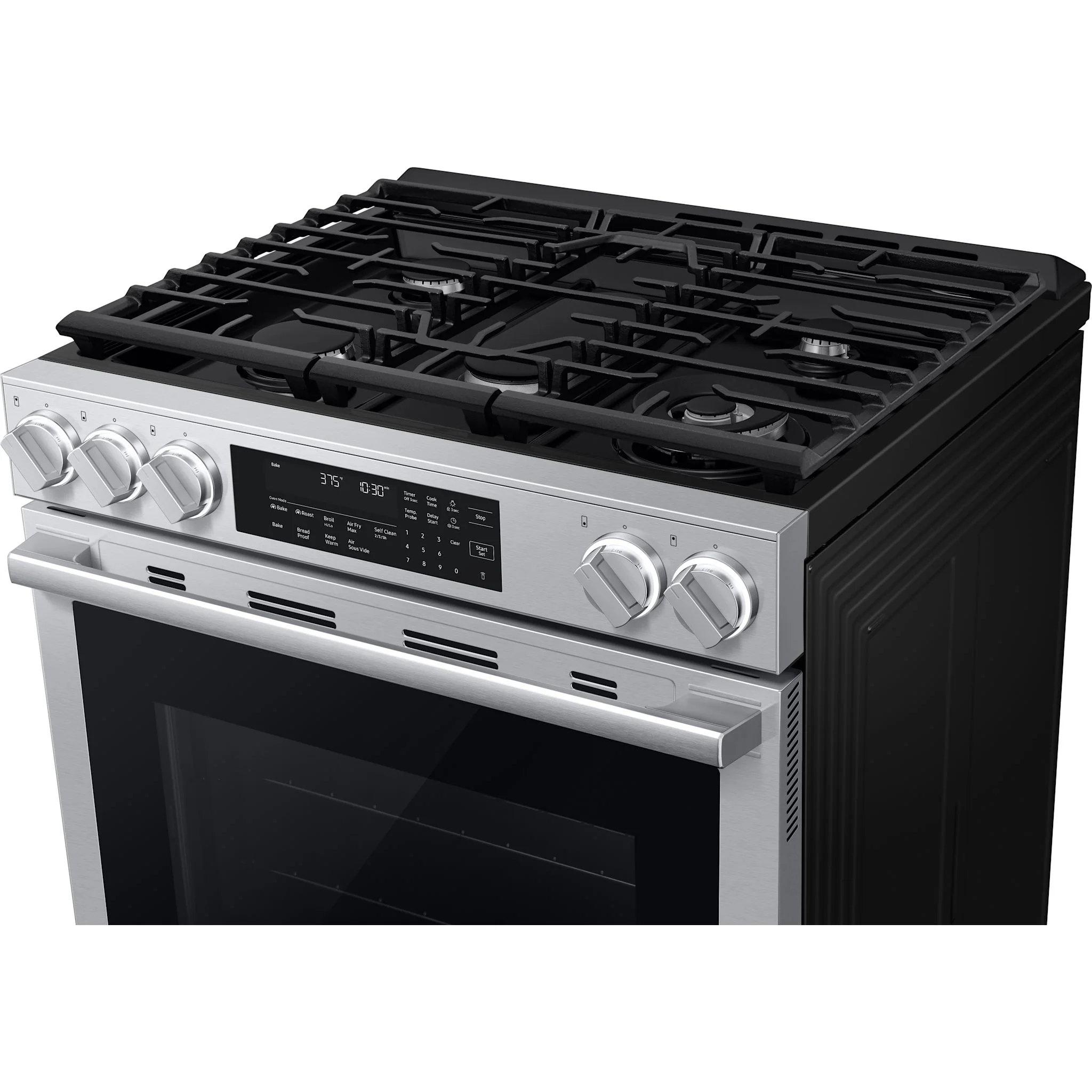 Samsung 90 Series Gas Slide-in Range with Soft Close Door - Stainless Steel (NSG90H60SRAA) - Image 5