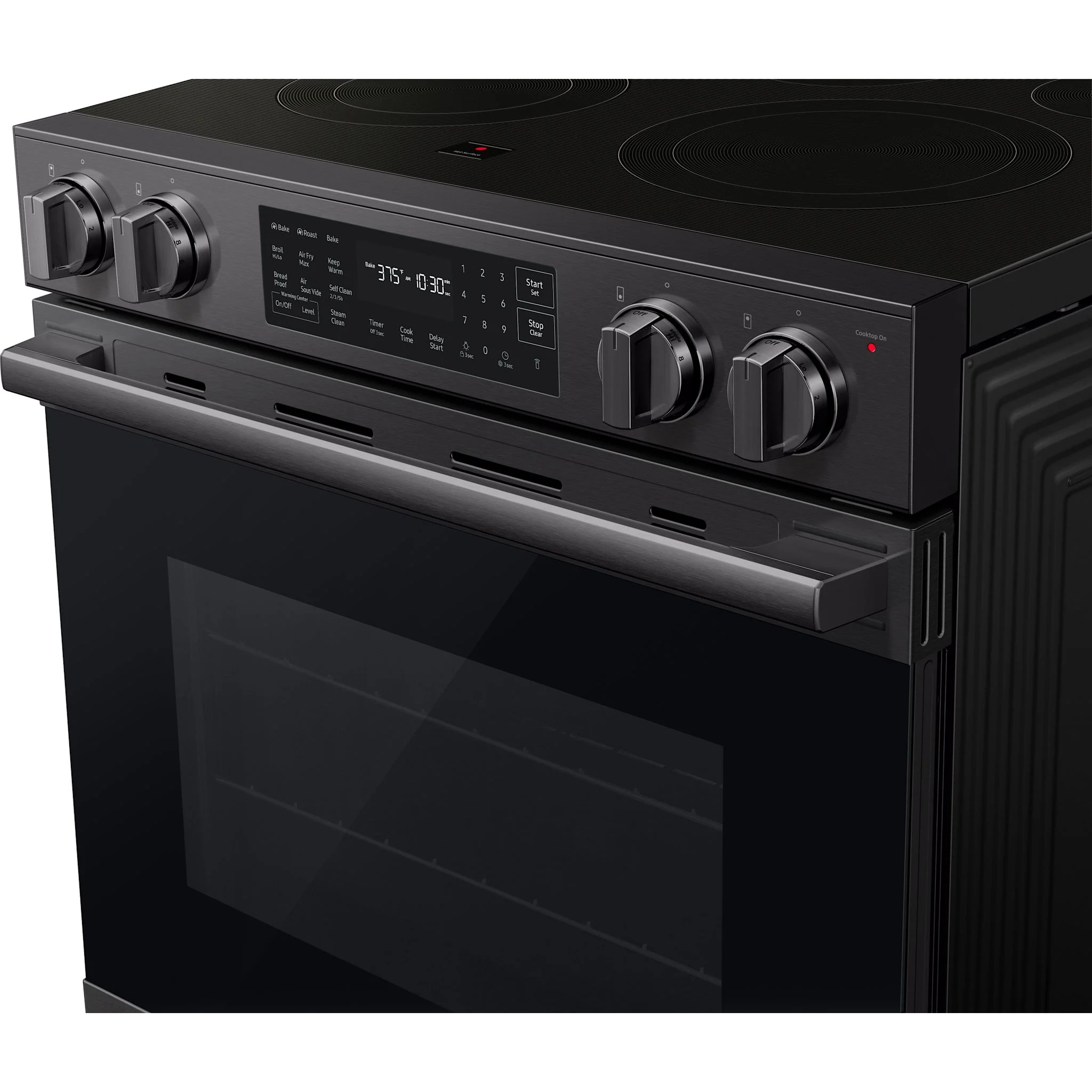 Samsung 80 Series Radiant Slide-in Range with True Convection Oven - Matte Black Stainless Steel (NSE80H63SEAC) - Image 3