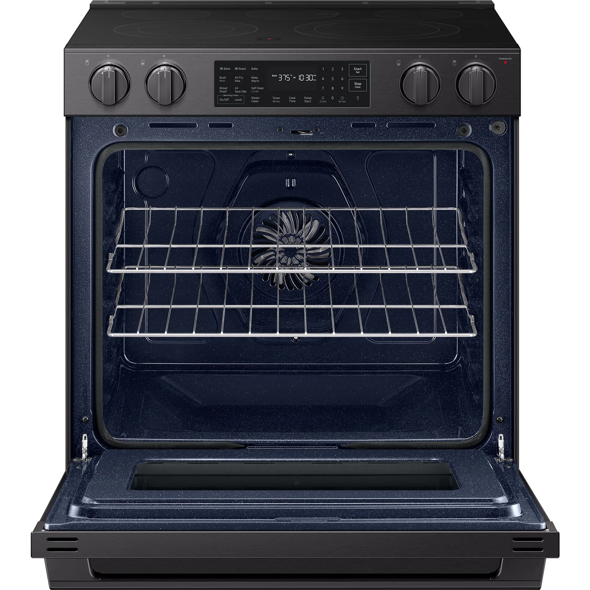 Samsung 80 Series Radiant Slide-in Range with True Convection Oven - Matte Black Stainless Steel (NSE80H63SEAC) - Image 5
