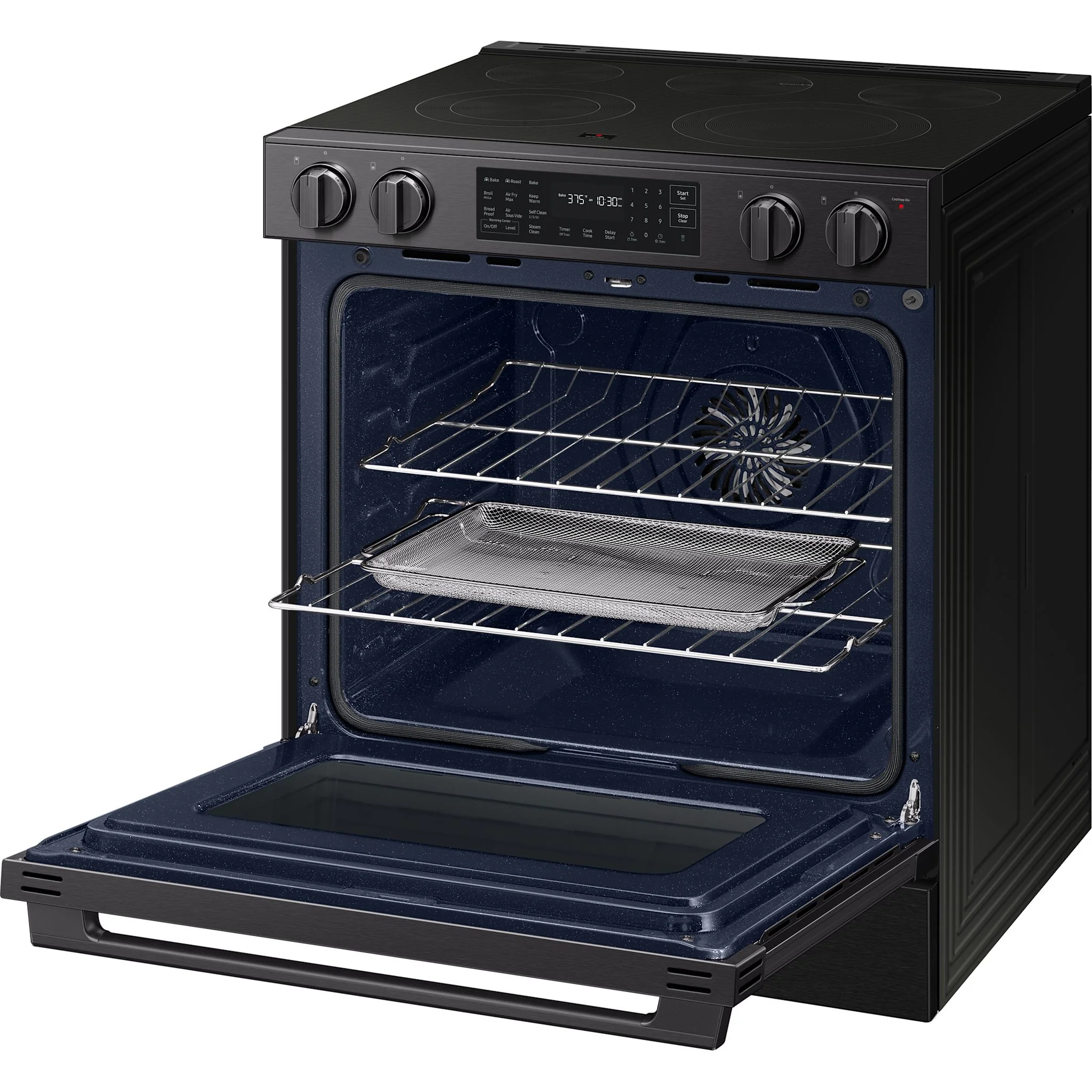 Samsung 80 Series Radiant Slide-in Range with True Convection Oven - Matte Black Stainless Steel (NSE80H63SEAC) - Image 7