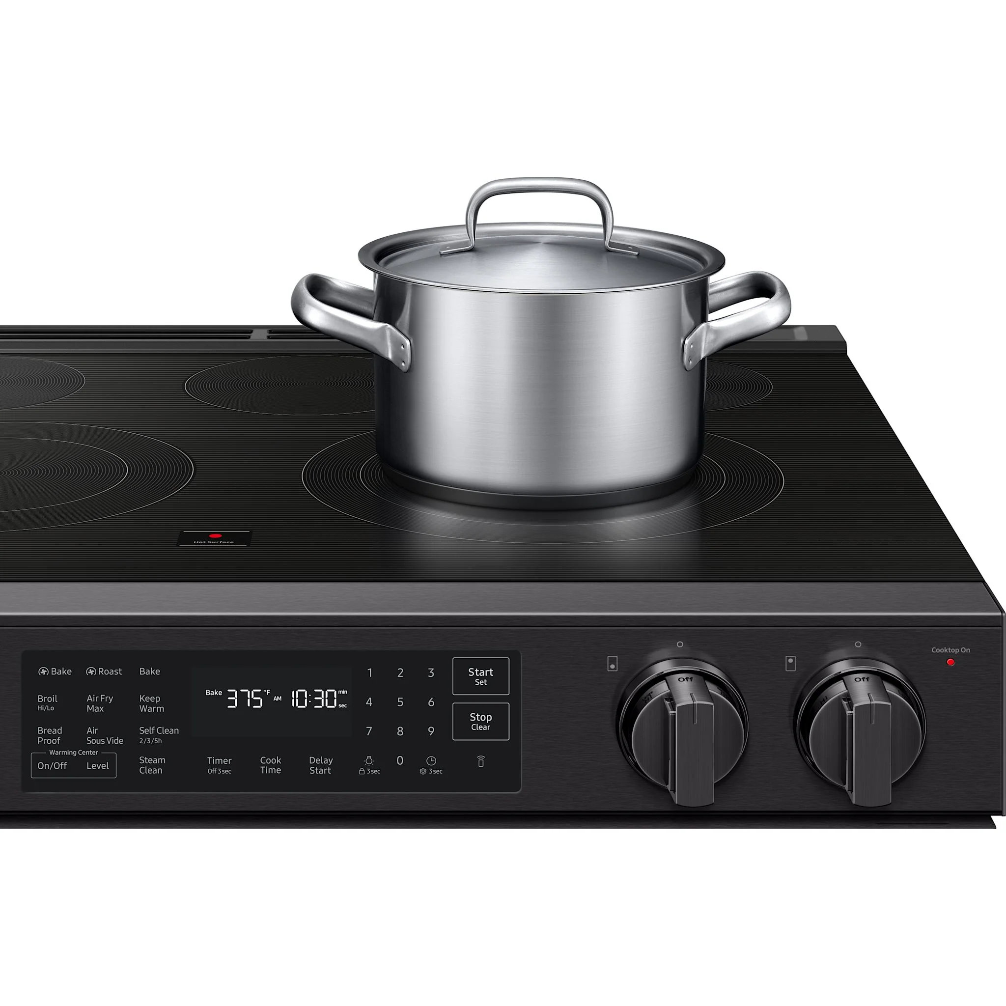 Samsung 80 Series Radiant Slide-in Range with True Convection Oven - Matte Black Stainless Steel (NSE80H63SEAC) - Image 8