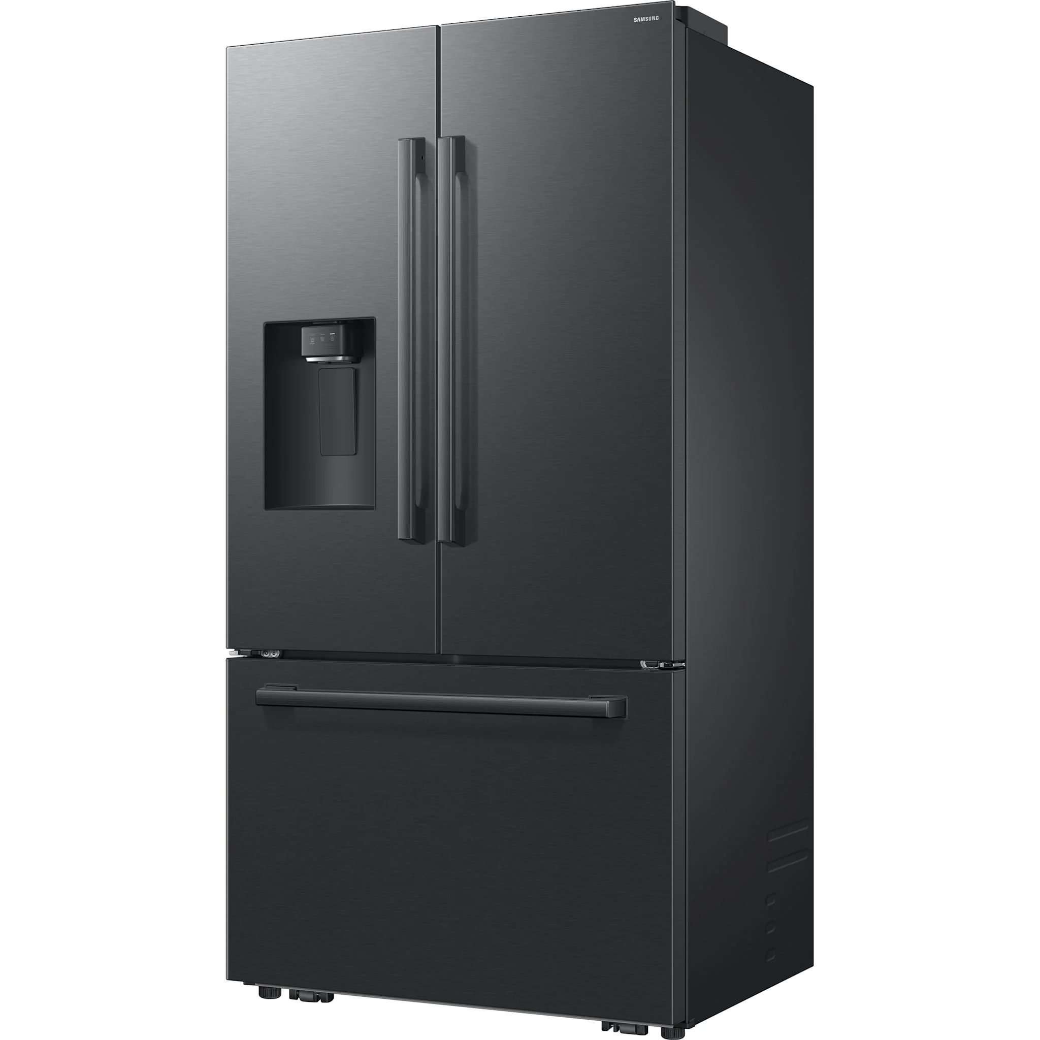 Samsung Bespoke AI 3-Door French Door Refrigerator RF70 Glam Zero Clearance Fit External Water & Ice Dispenser 29 cu.ft. - Matte Black (RF70H30GEEAA) - Image 4