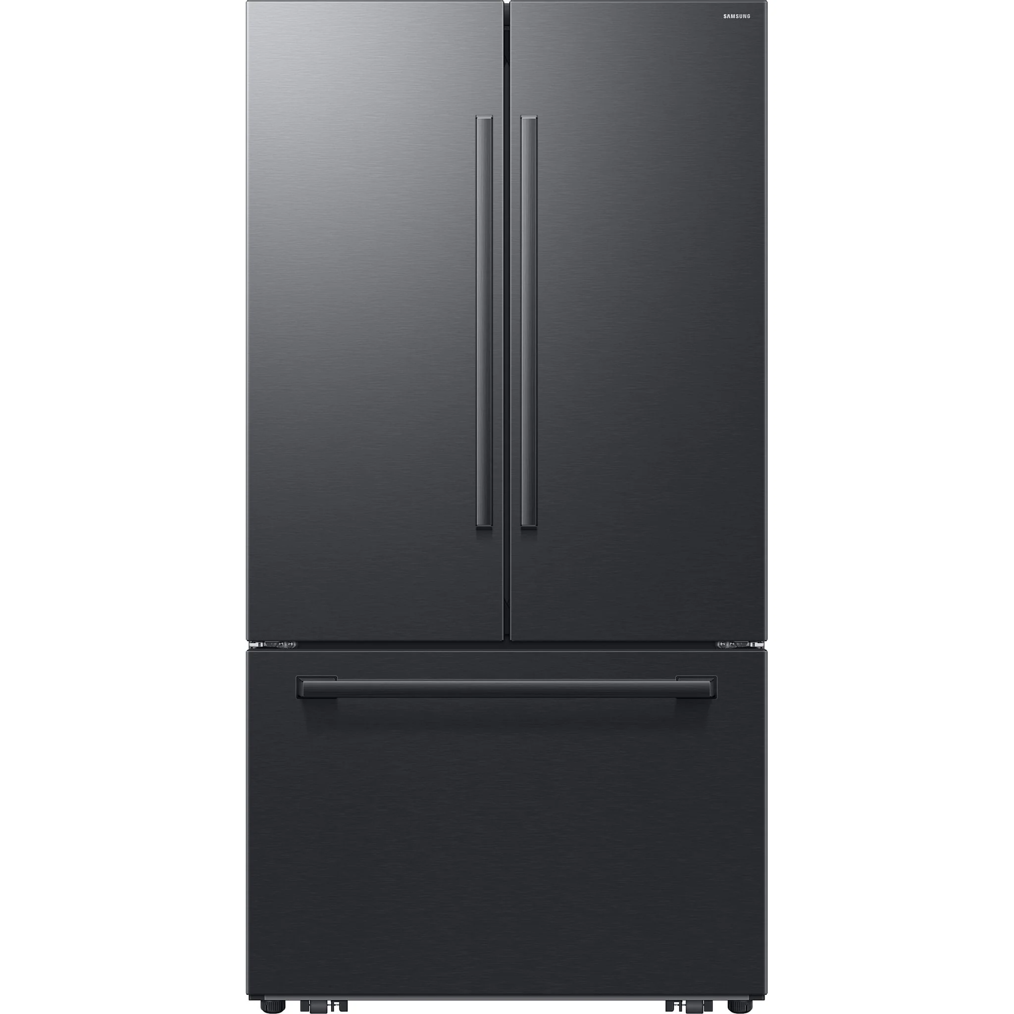 Samsung RF70 Sleek 36" Wide Full Depth Zero Clearance Fit French Door Refrigerator - Matt Black Stainless (RF70H30KEEAA)
