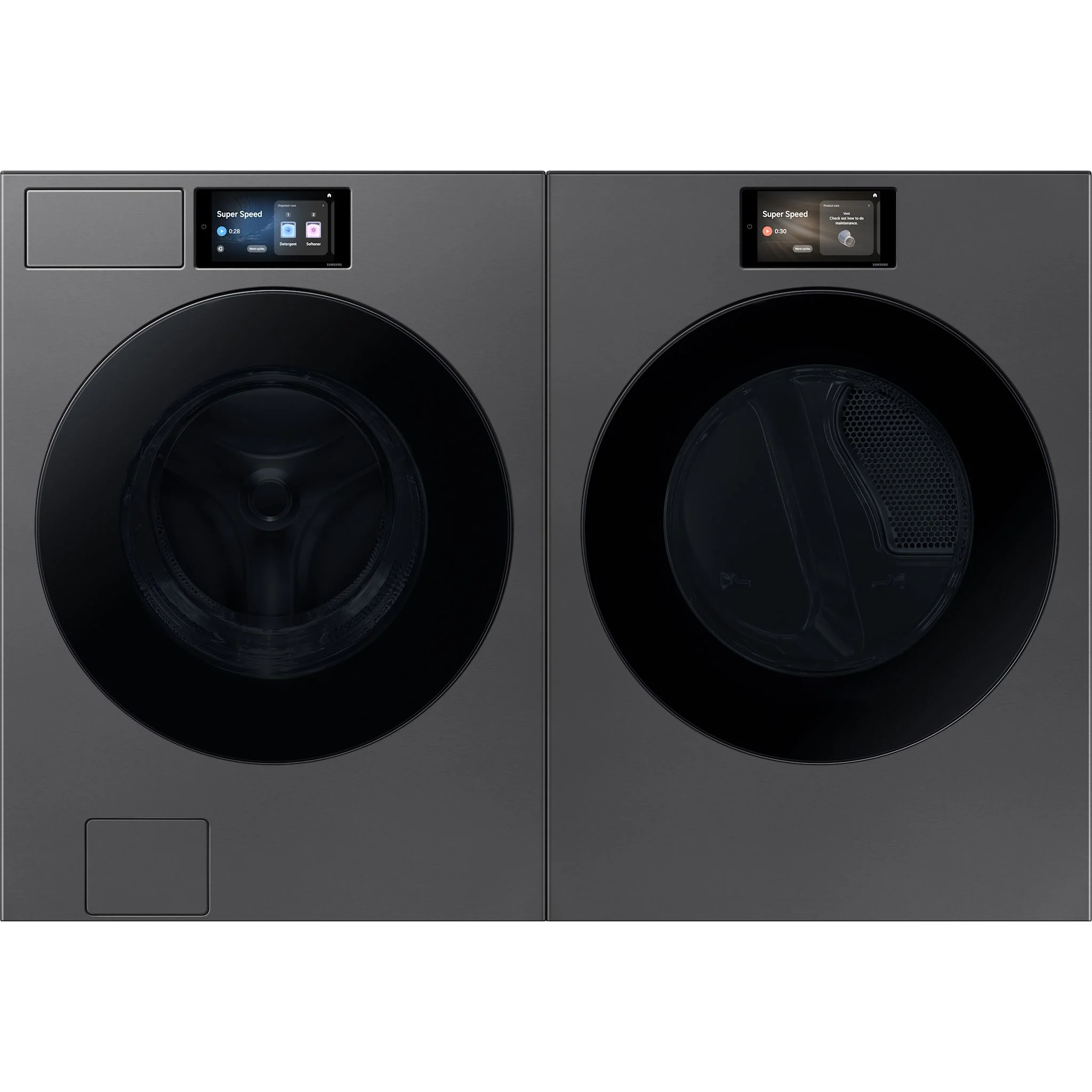 Samsung Front Load Pair (WF90F53ADSA5-DV90F53AESAC) - Dark Steel