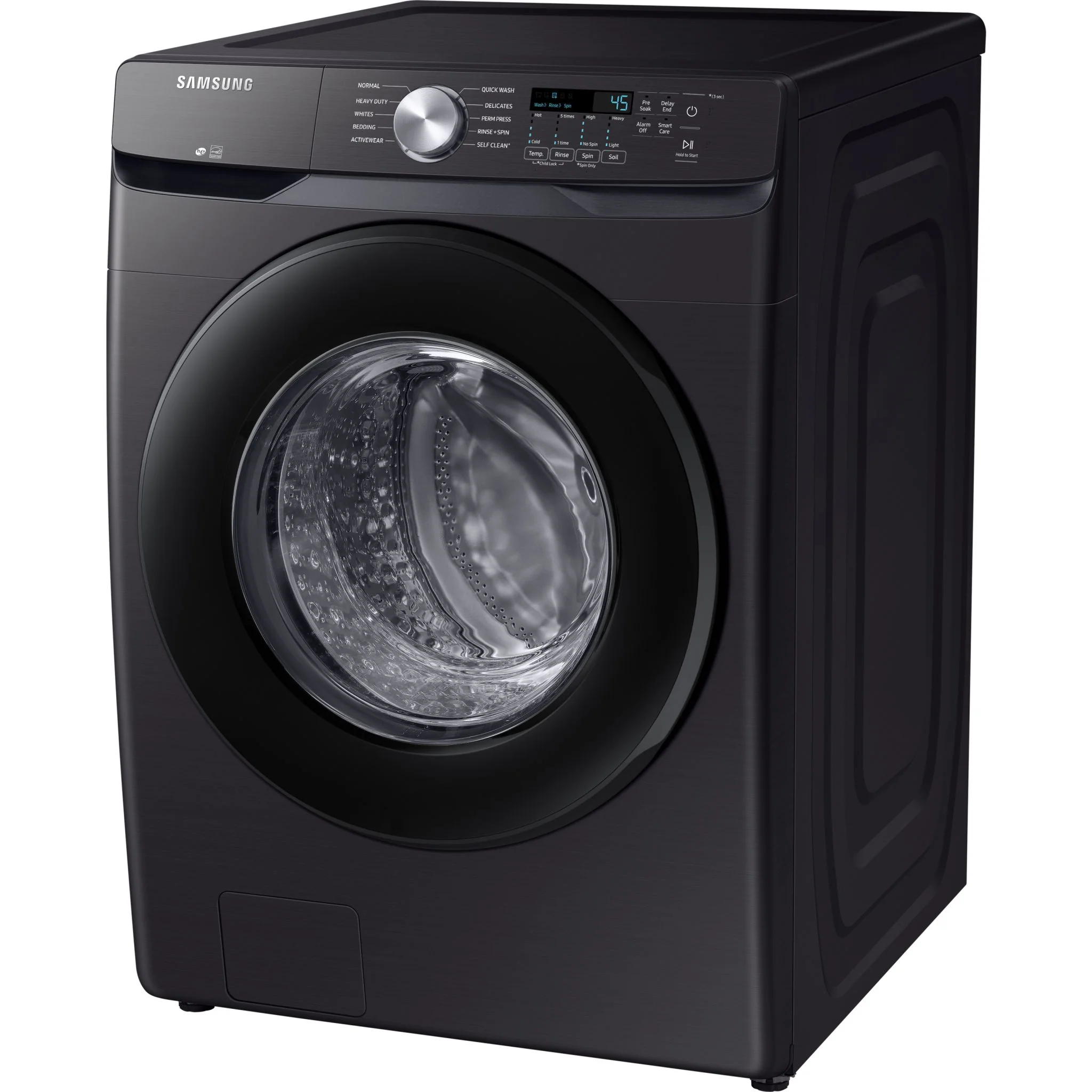 Samsung Front Load Washer (WF45T6000AV) - Black Stainless - Image 3
