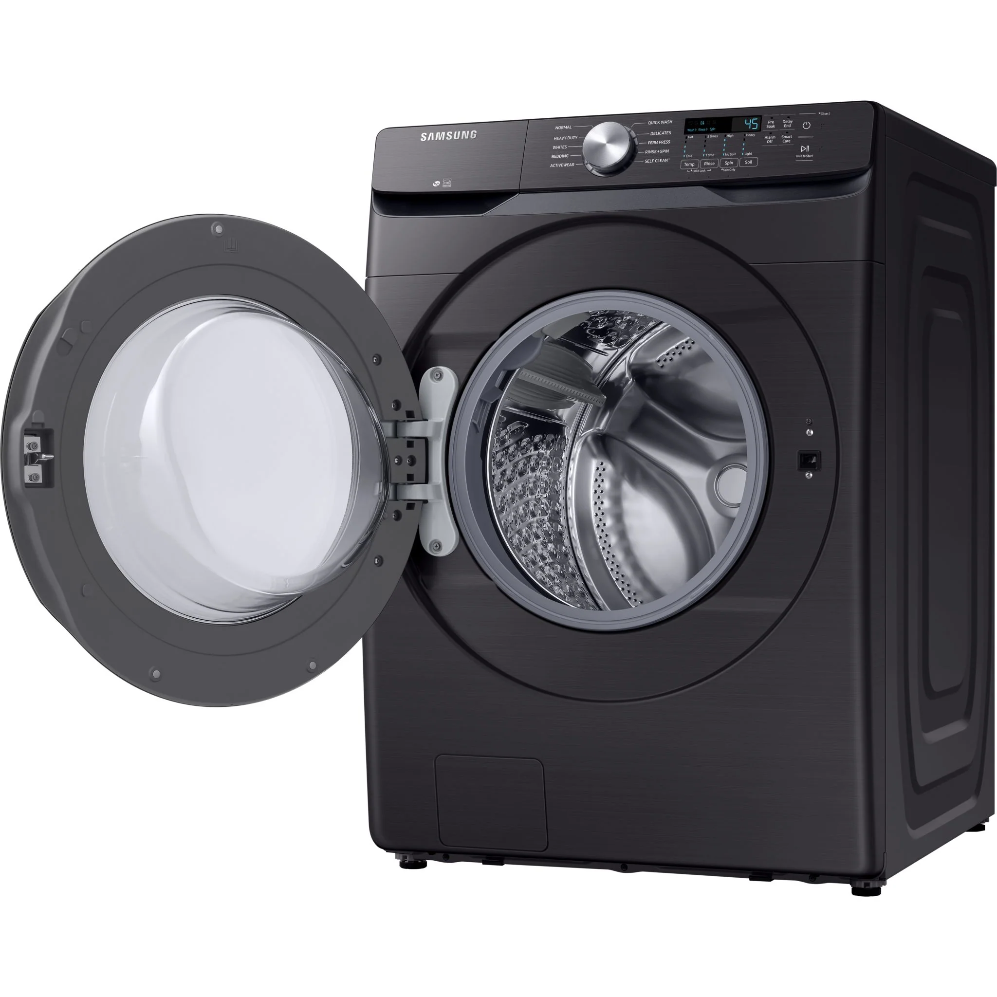 Samsung Front Load Washer (WF45T6000AV) - Black Stainless - Image 4