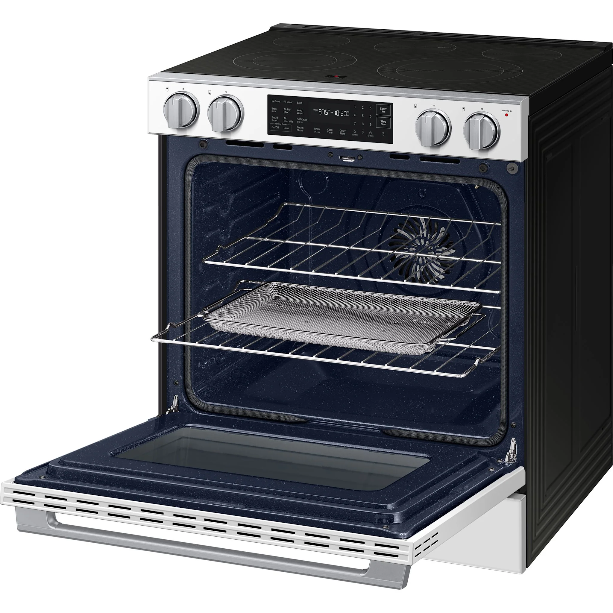 Samsung 80 Series Radiant Slide-in Range with True Convection Oven - White Glass (NSE80H63SWAC) - Image 7