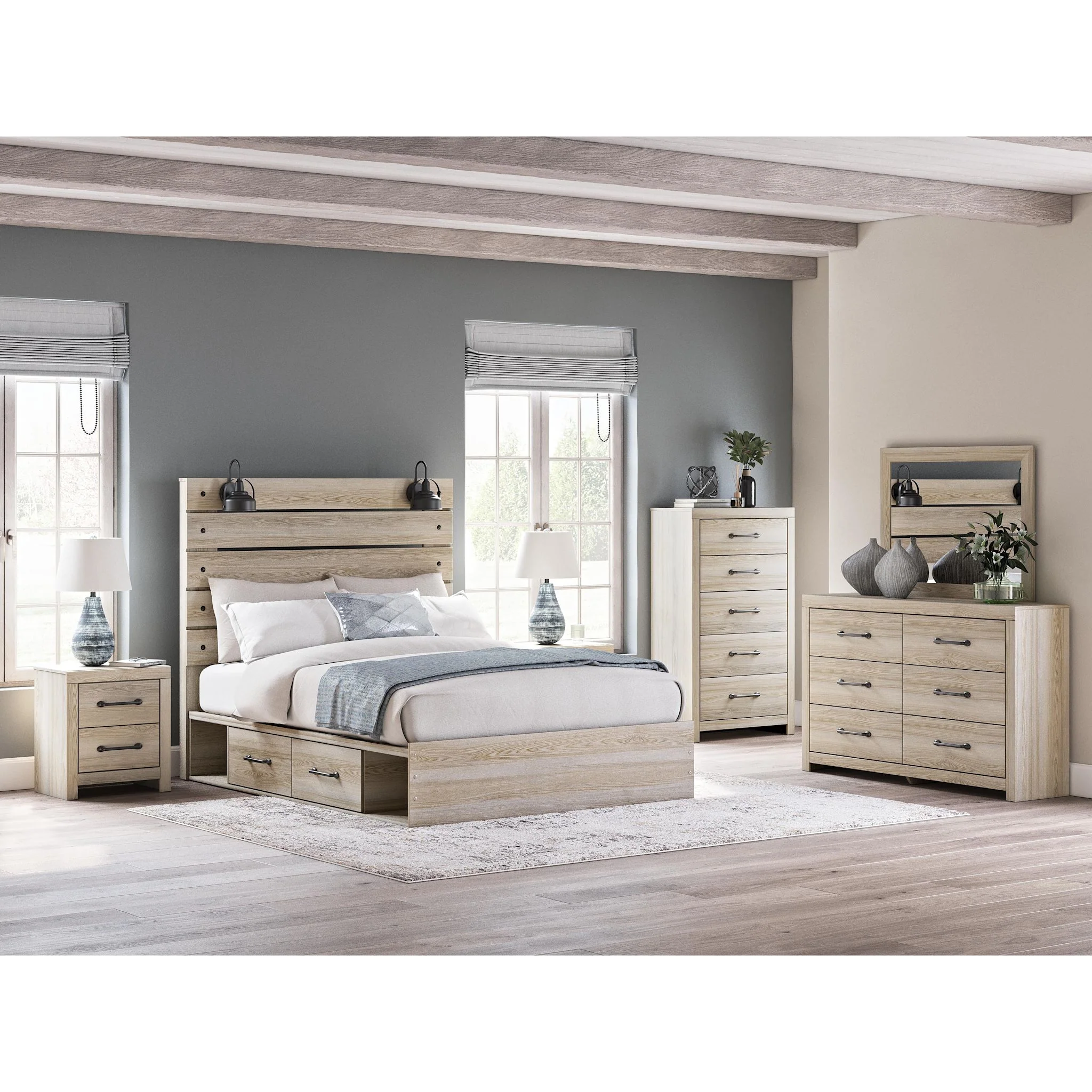Senbry-Exclusive Panel Bed with 4 Drawer Storage - Image 18