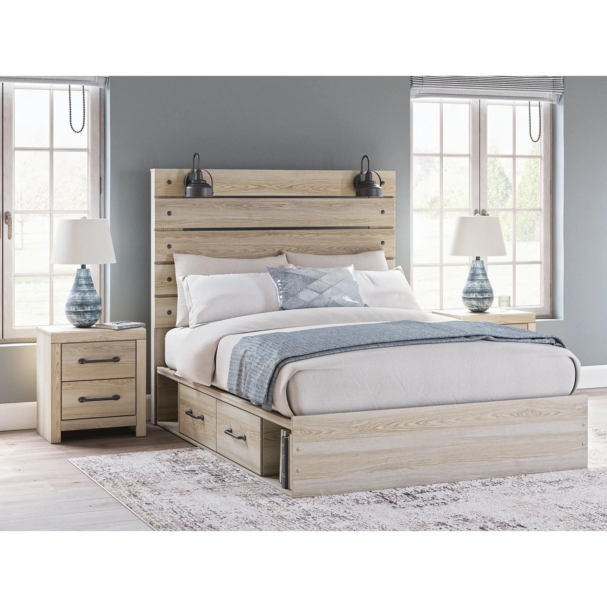 Senbry-Exclusive Panel Bed with 4 Drawer Storage - Image 2