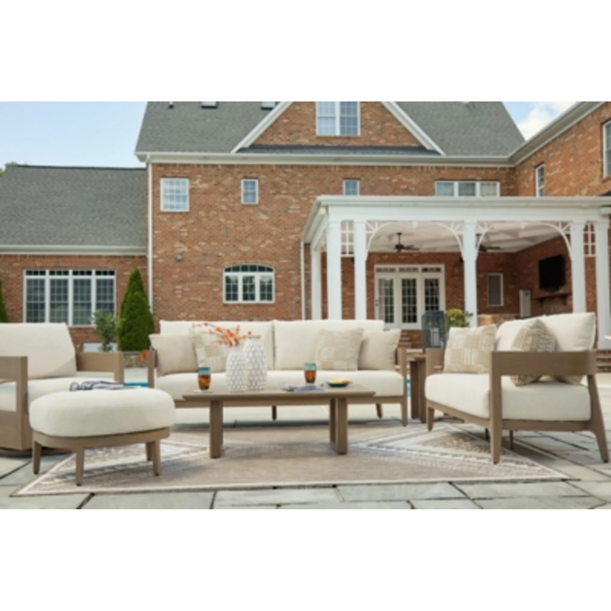 Serene Bay Outdoor Ottoman with Cushion - Image 22