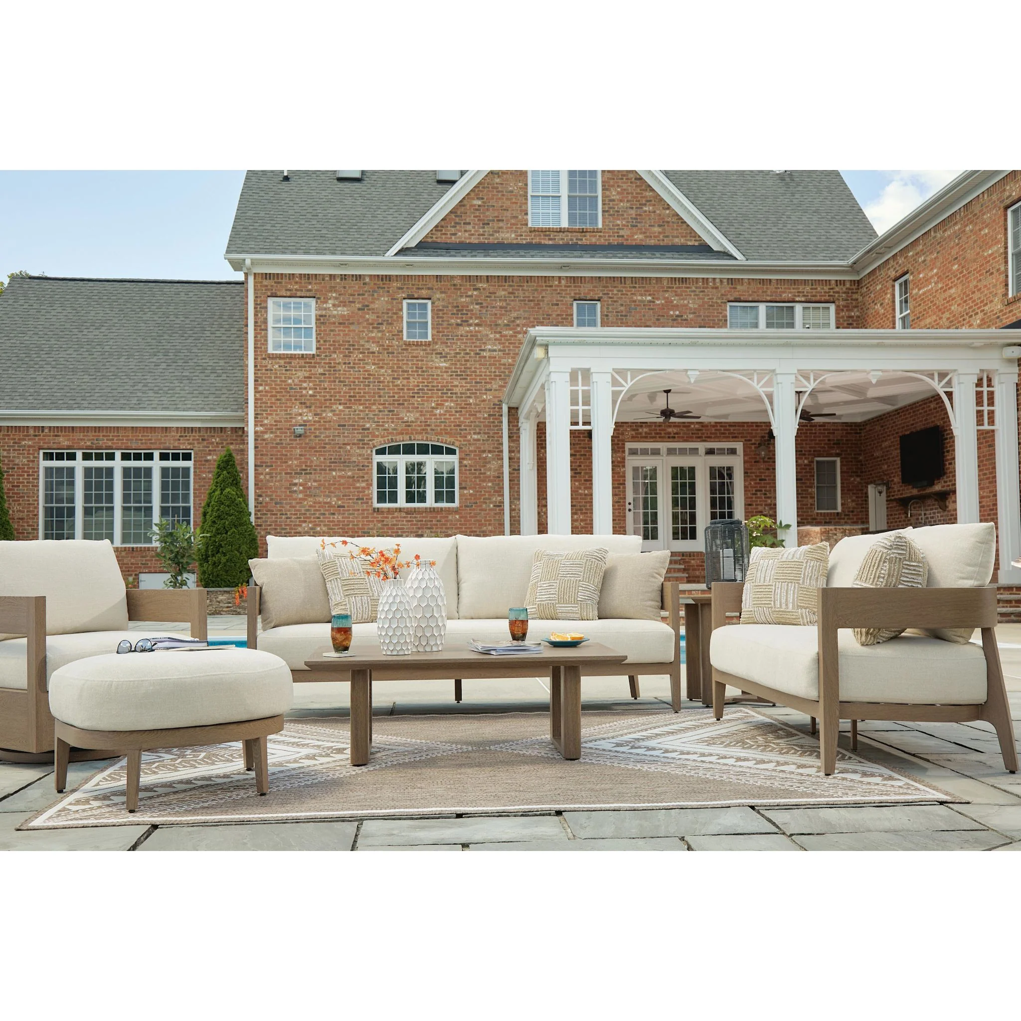 Serene Bay Outdoor Ottoman with Cushion - Image 31