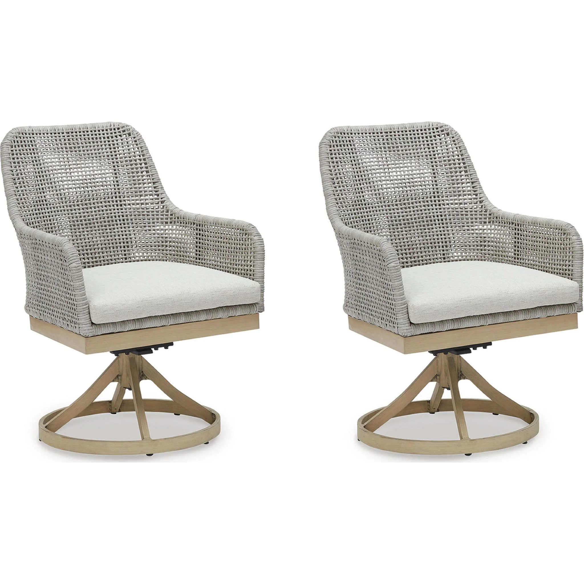 Seton Creek Outdoor Swivel Chair (set of 2) - Image 12