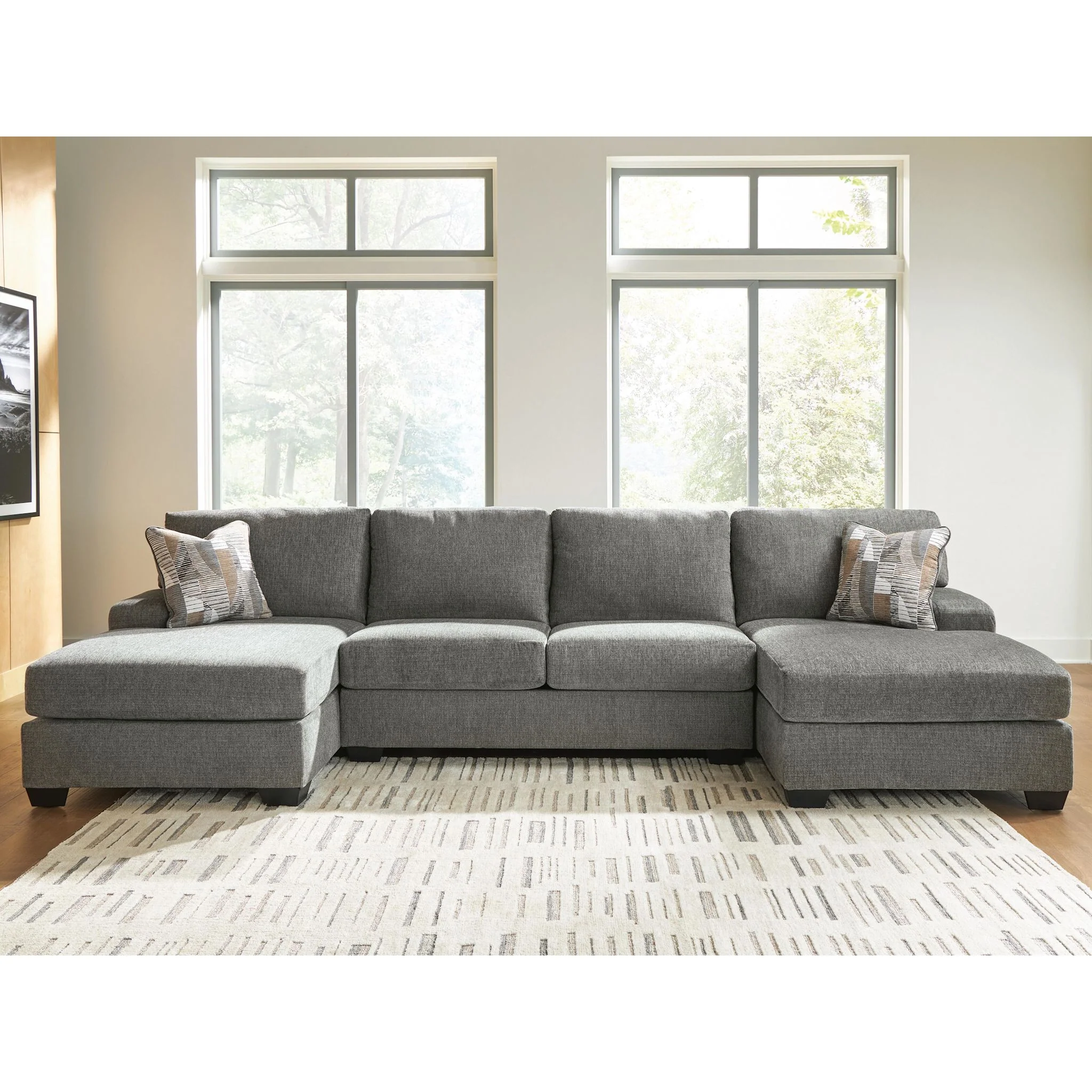 Newellen 3 Piece Sectional with Double Chaise - Image 7