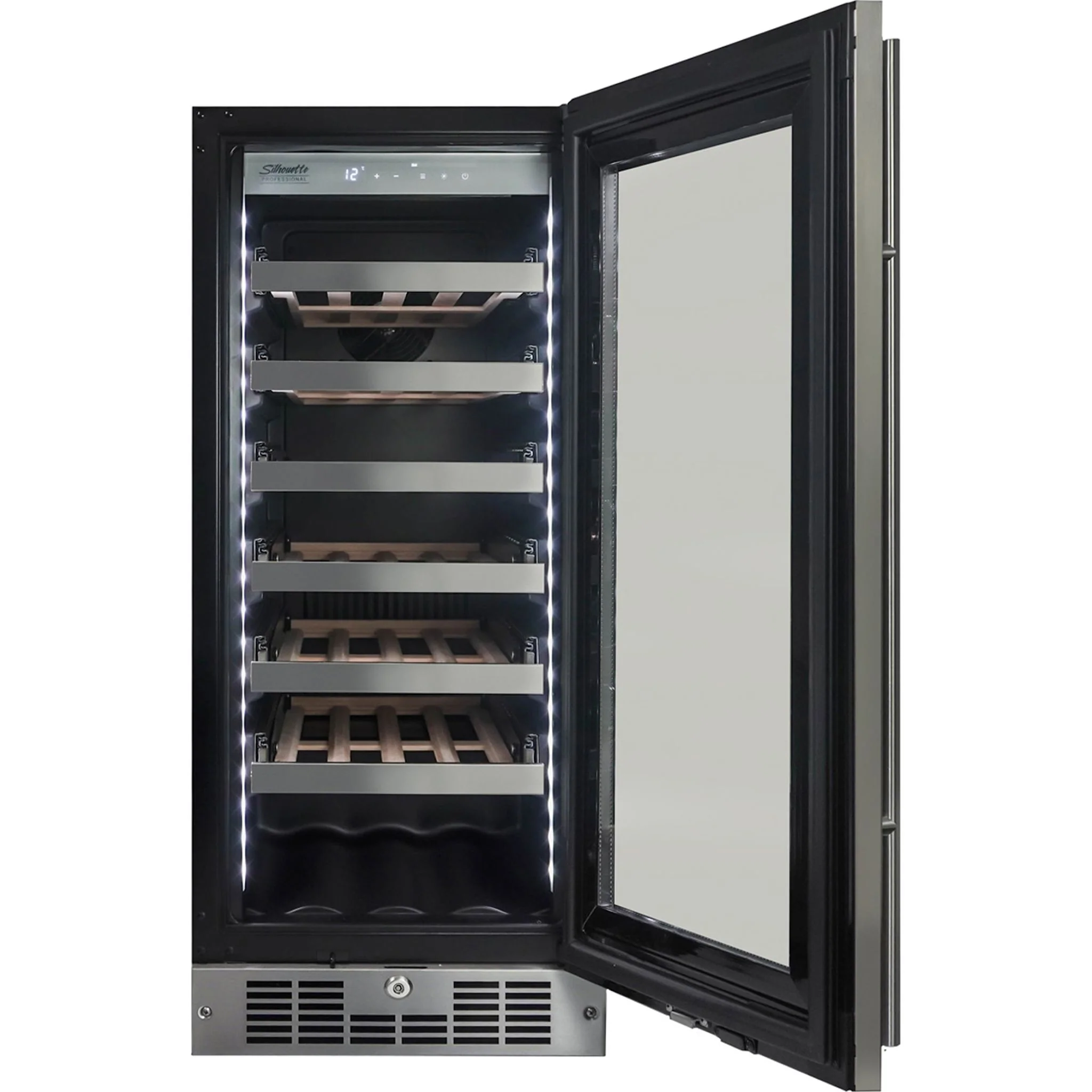 Silhouette Pro – 28 Bottle Built-In Wine Cellar -Stainless Steel (SPRWC031D1SS) - Image 4