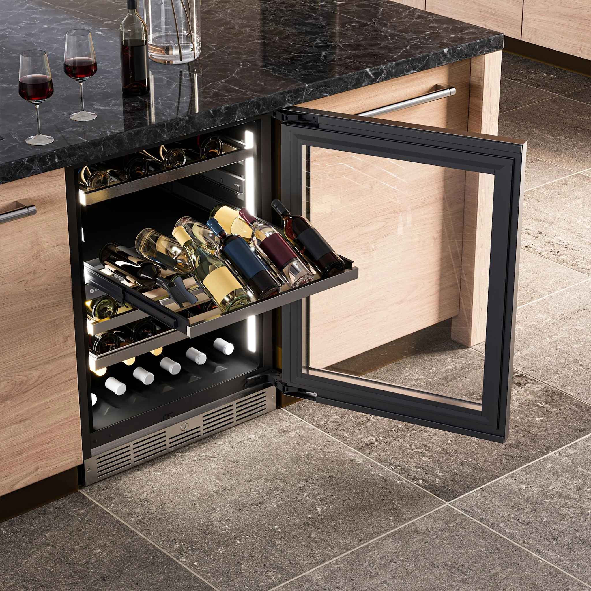 Silhouette Pro Gen 3 – 24? Built-in Wine Cellar  -Stainless Steel (SPRWC052D3SS) - Image 14
