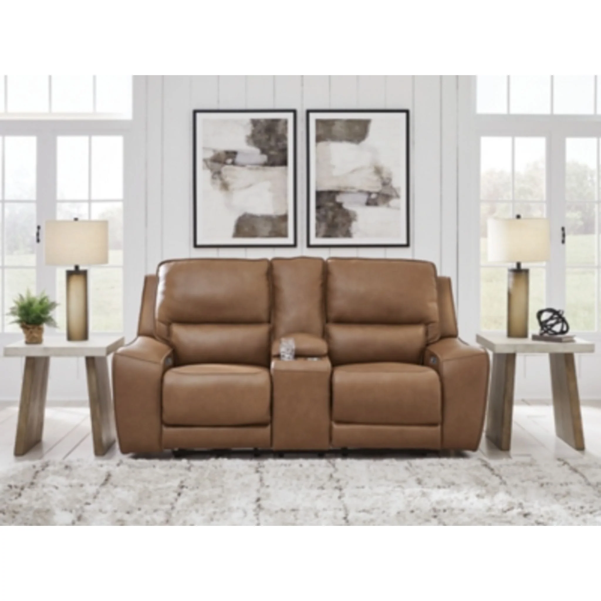 Silverbrooke Power Reclining Loveseat with Console - Image 3