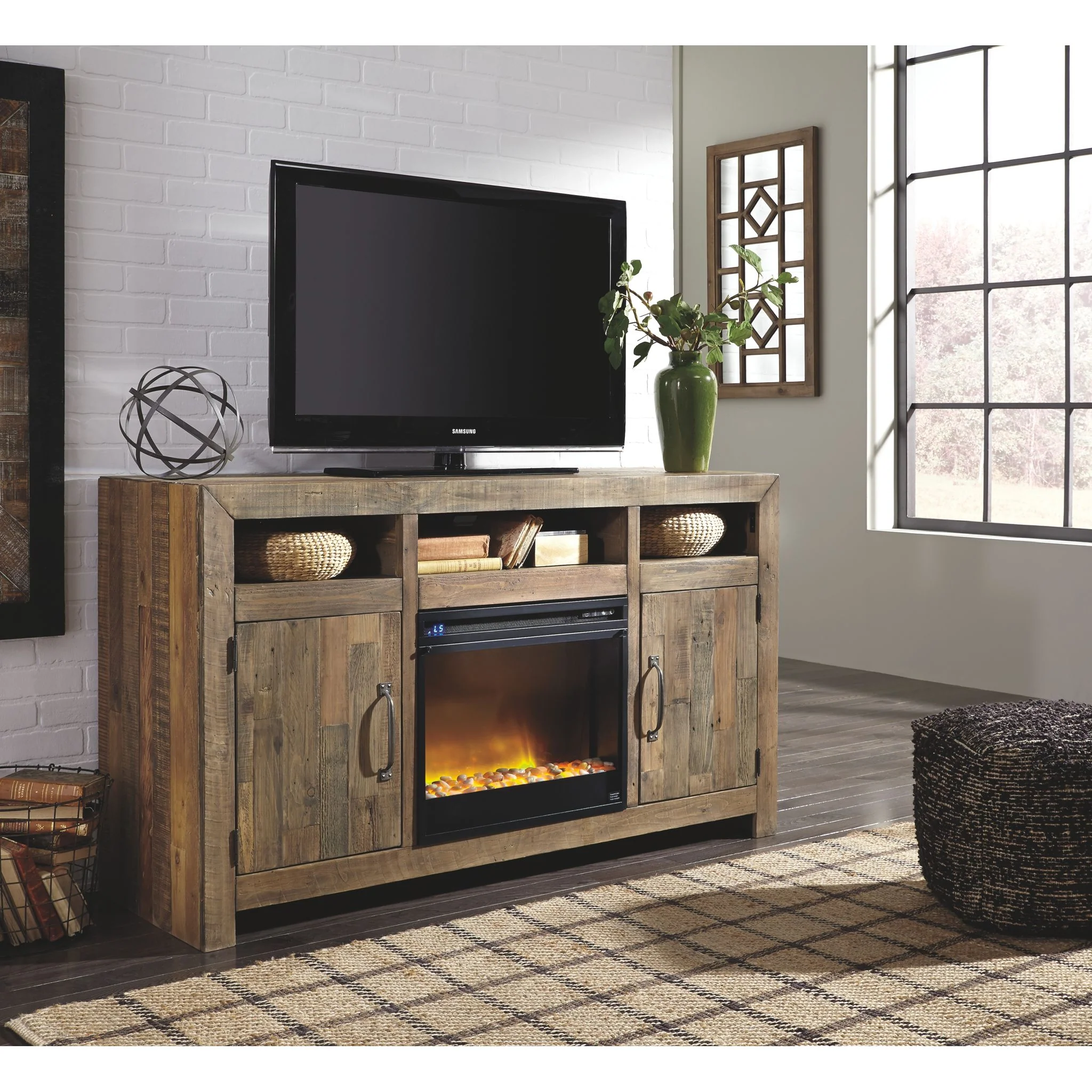 Sommorford TV Stand with Fireplace - Image 6