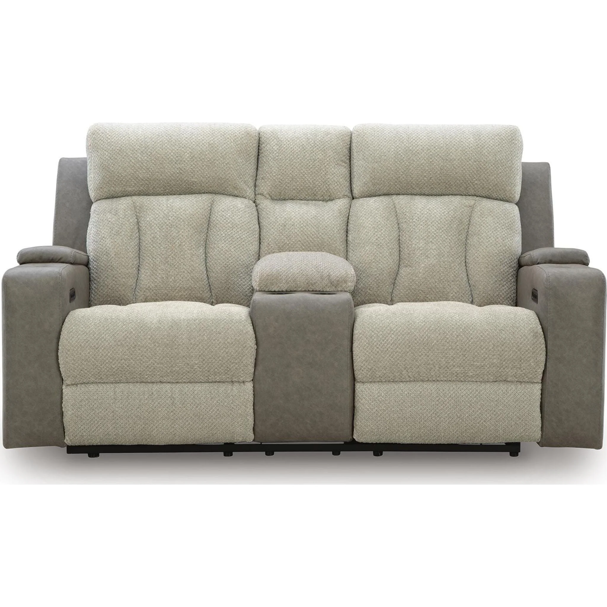Stately Check Power Reclining Loveseat with Console - Image 16