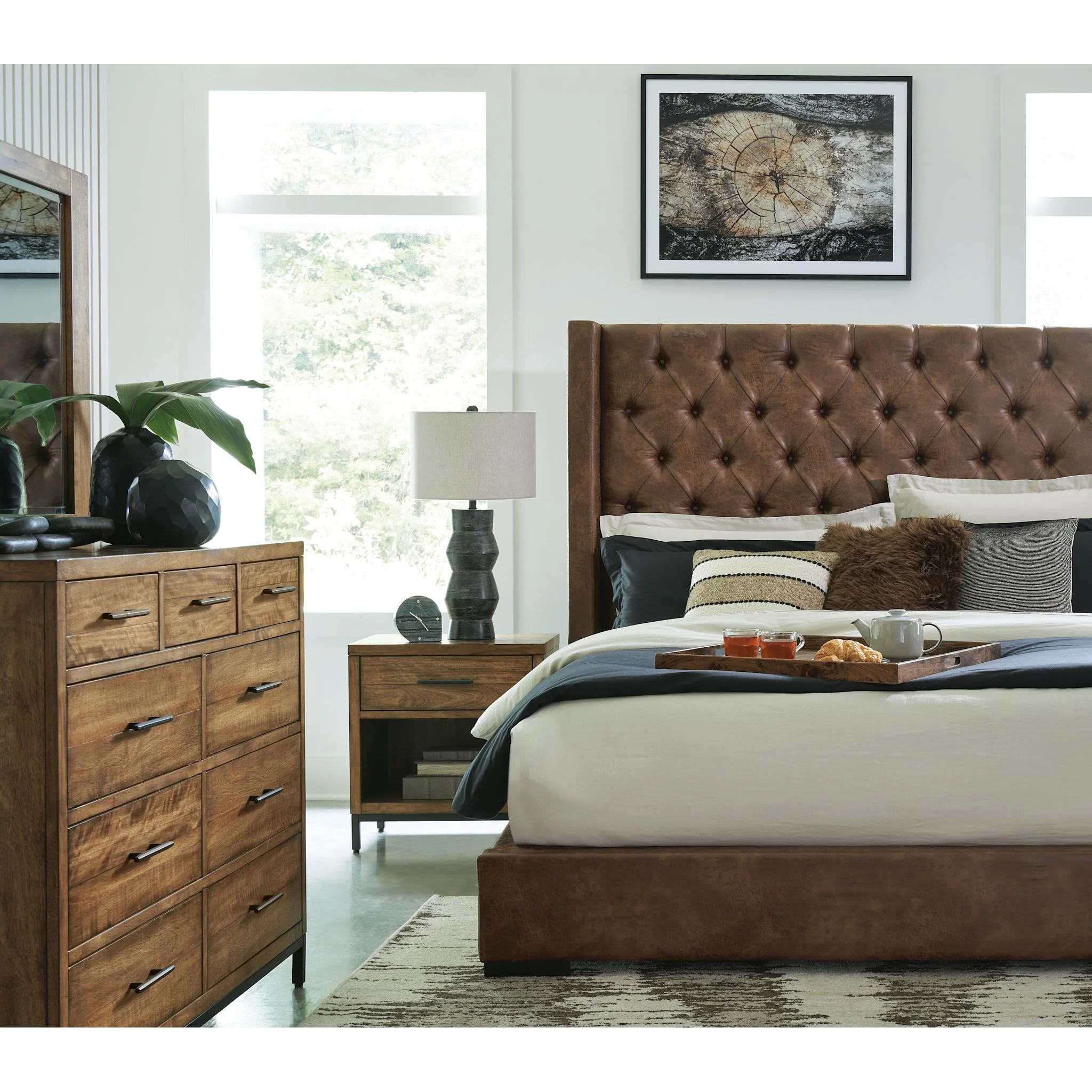 Steenlage-Exclusive 5 Piece Upholstered Bedroom - Image 53