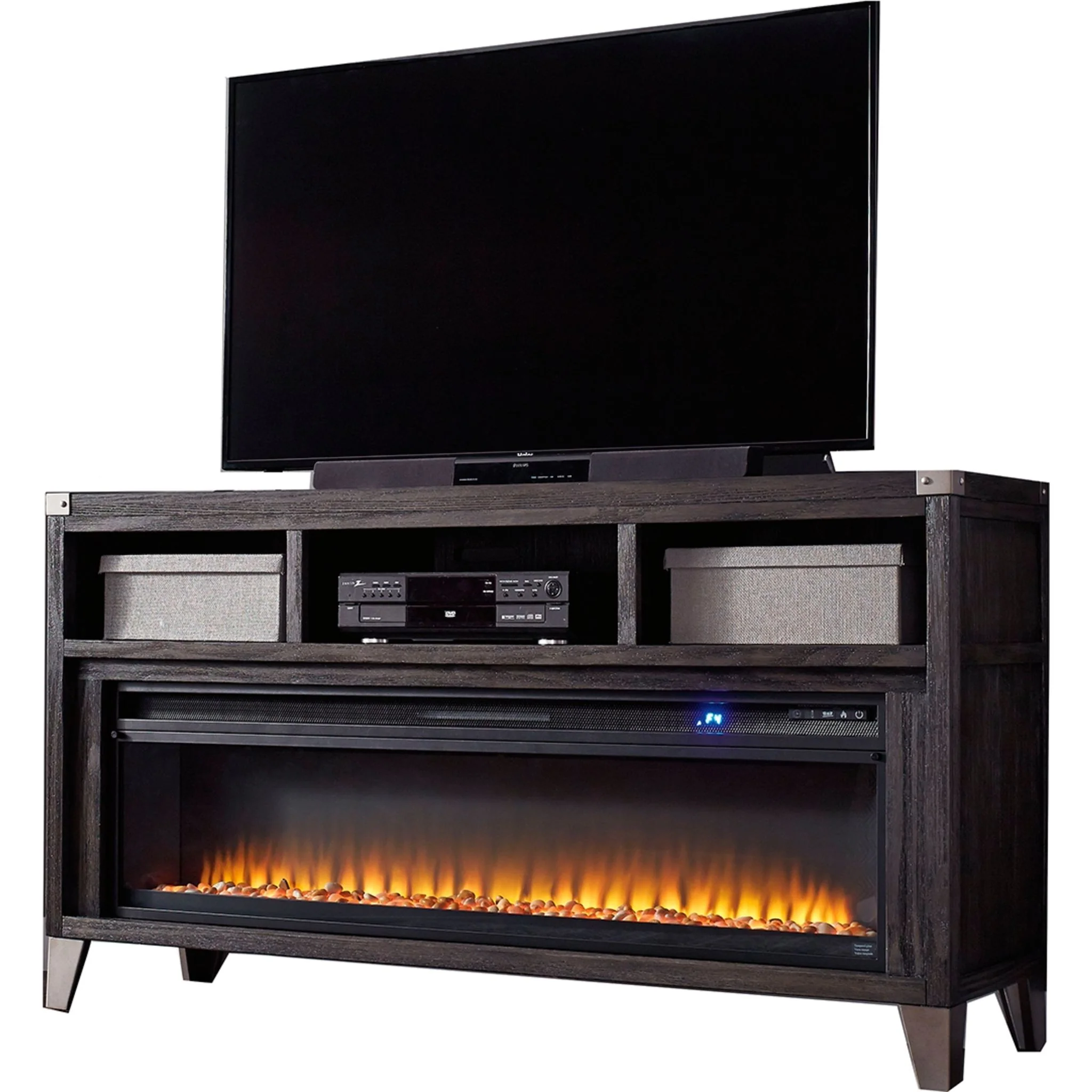 Todoe TV Stand with Fireplace