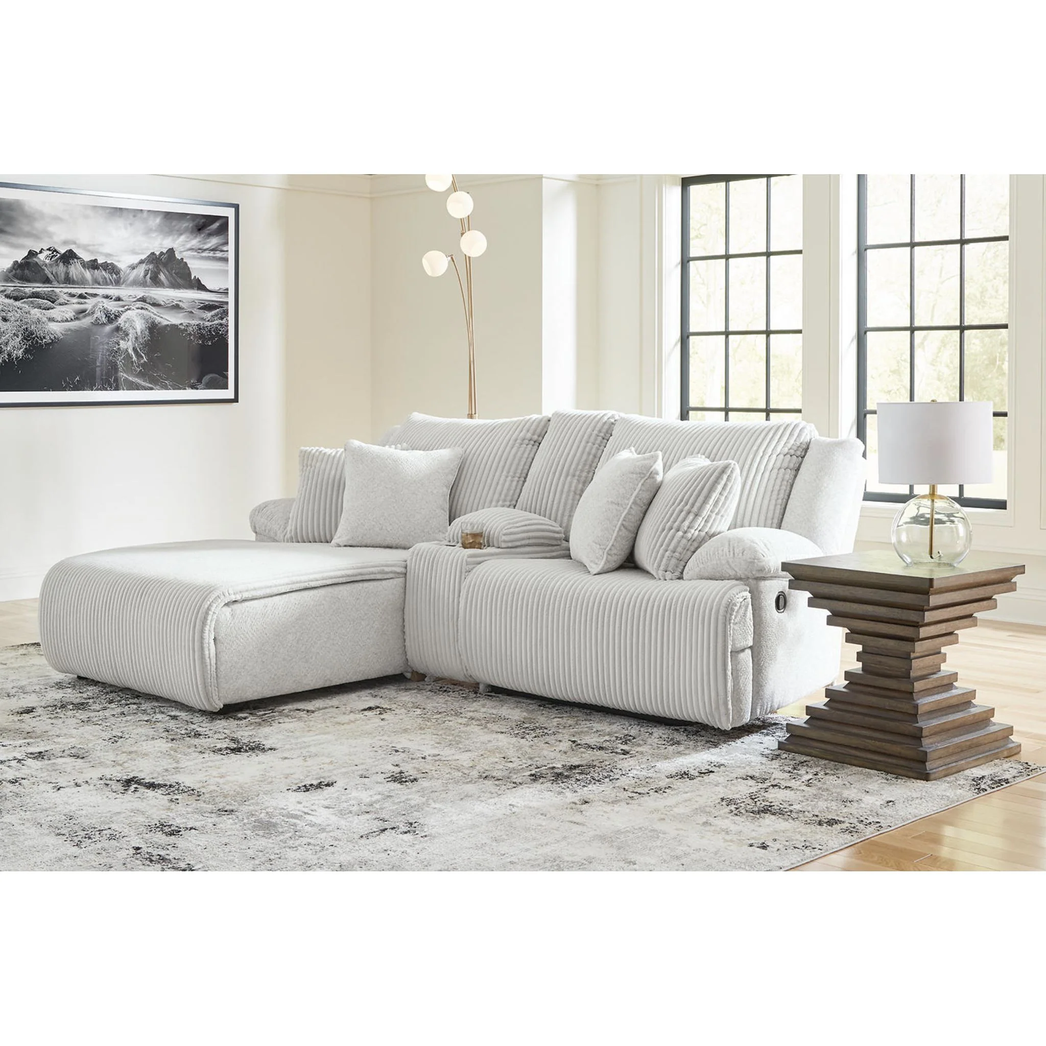 Top Tier 3 Piece Reclining Sectional with Chaise - Image 37