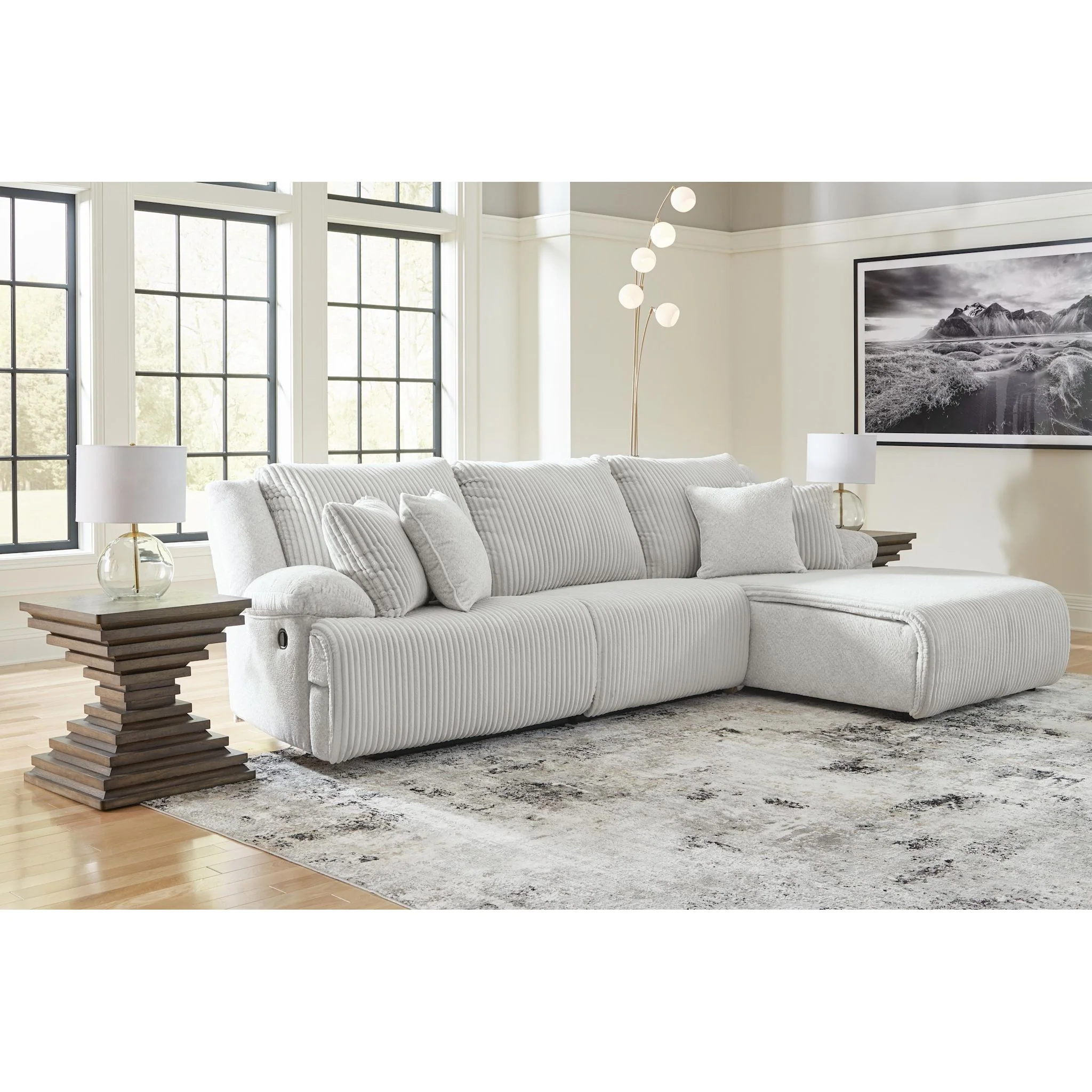 Top Tier 3 Piece Reclining Sectional with Chaise - Image 74