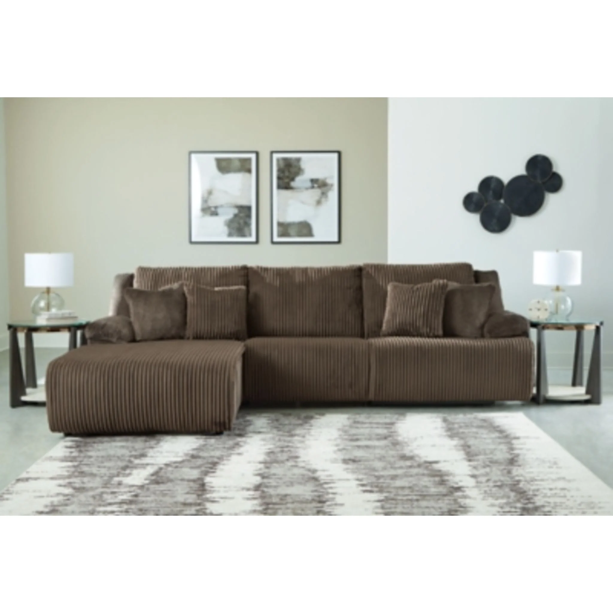 Top Tier 3 Piece Reclining Sectional with Chaise - Image 90