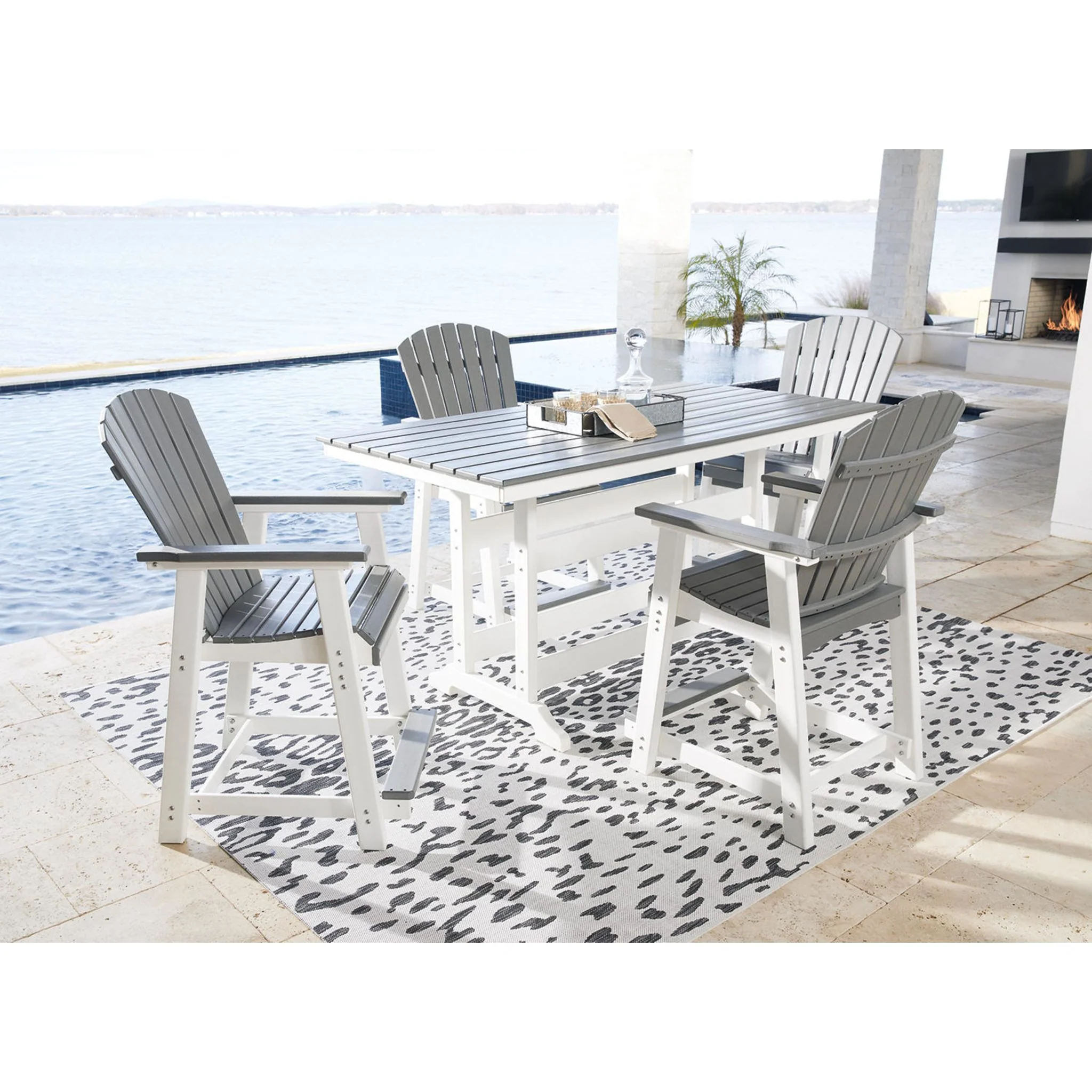 Transville 5 Piece Outdoor Counter Height Dining Set - Image 10