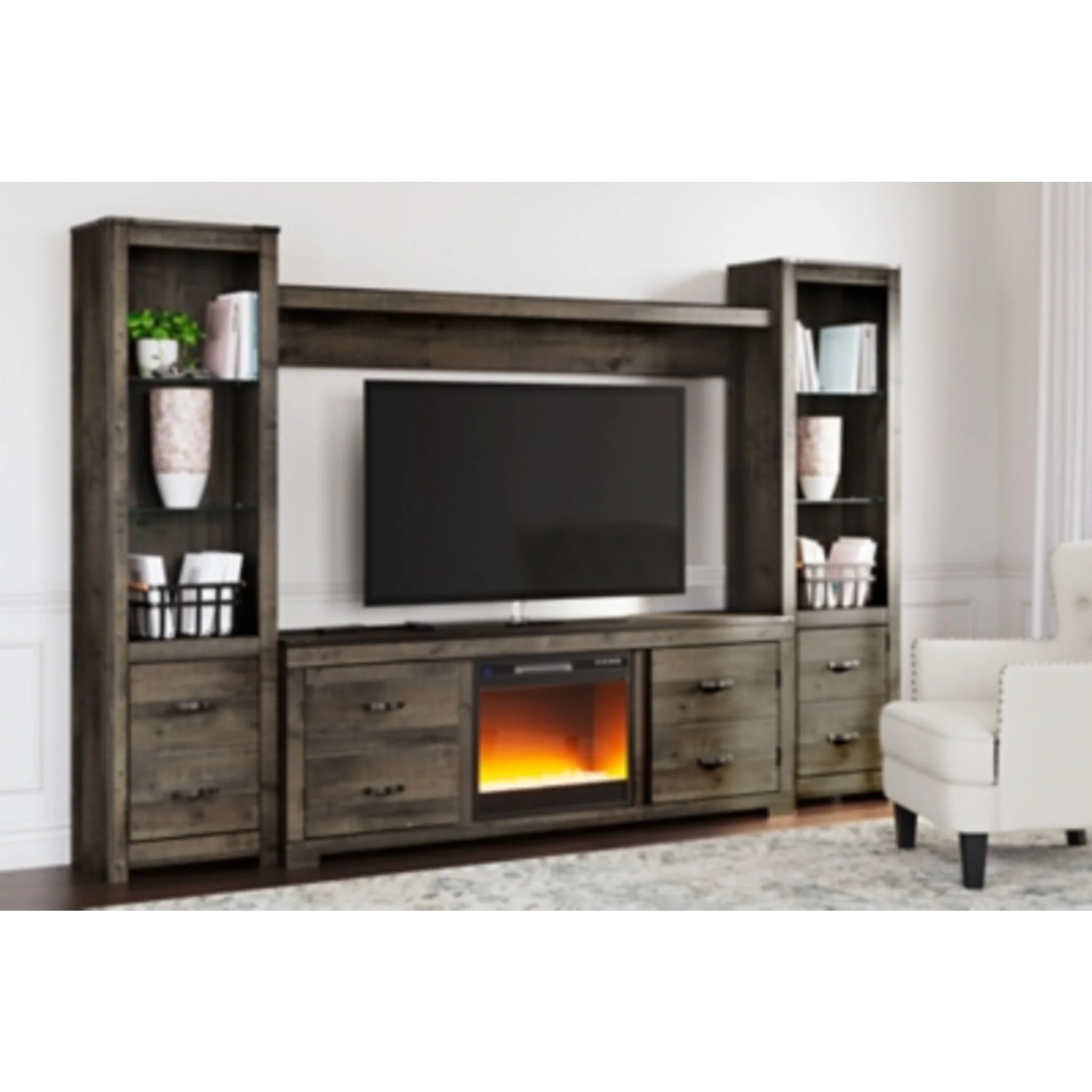 Trinell Entertainment Unit with Fireplace - Image 3
