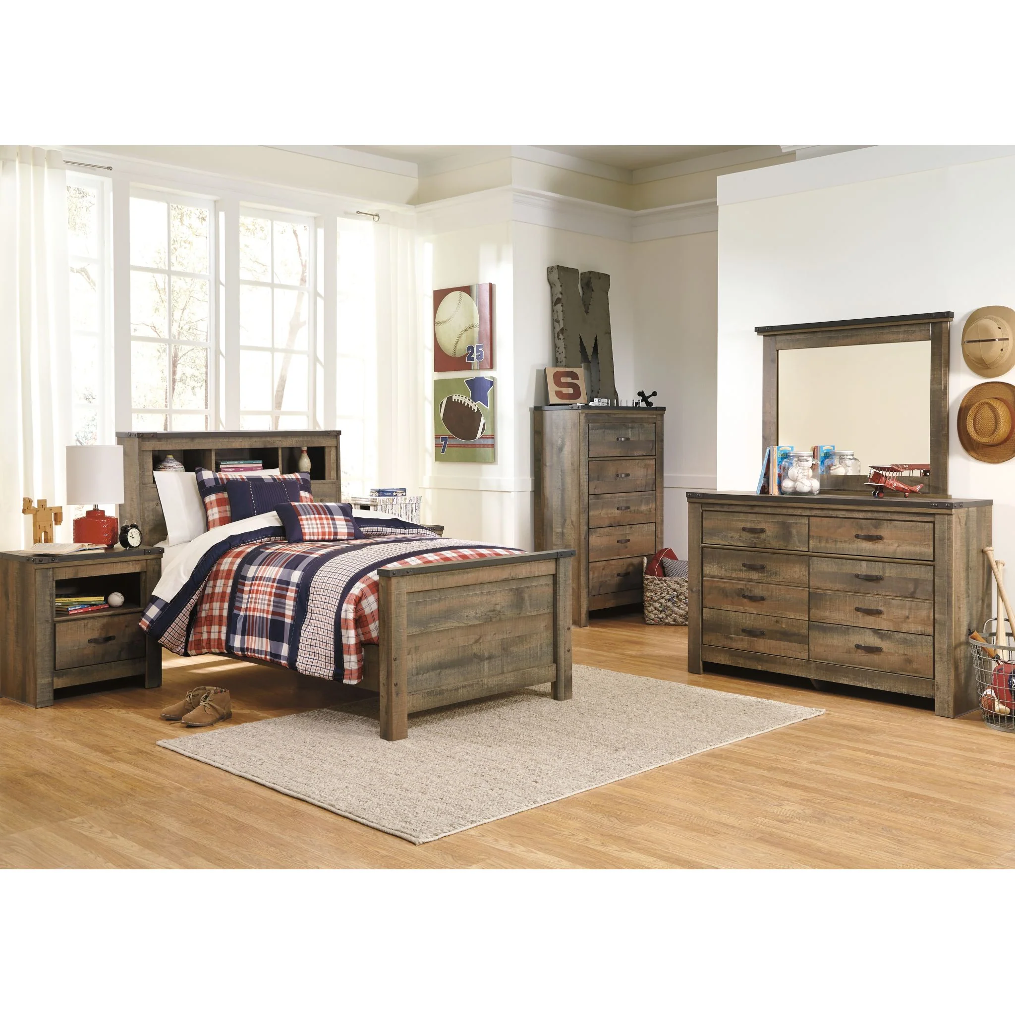 Trinell 5 Piece Bunk Bed Bedroom - Image 4