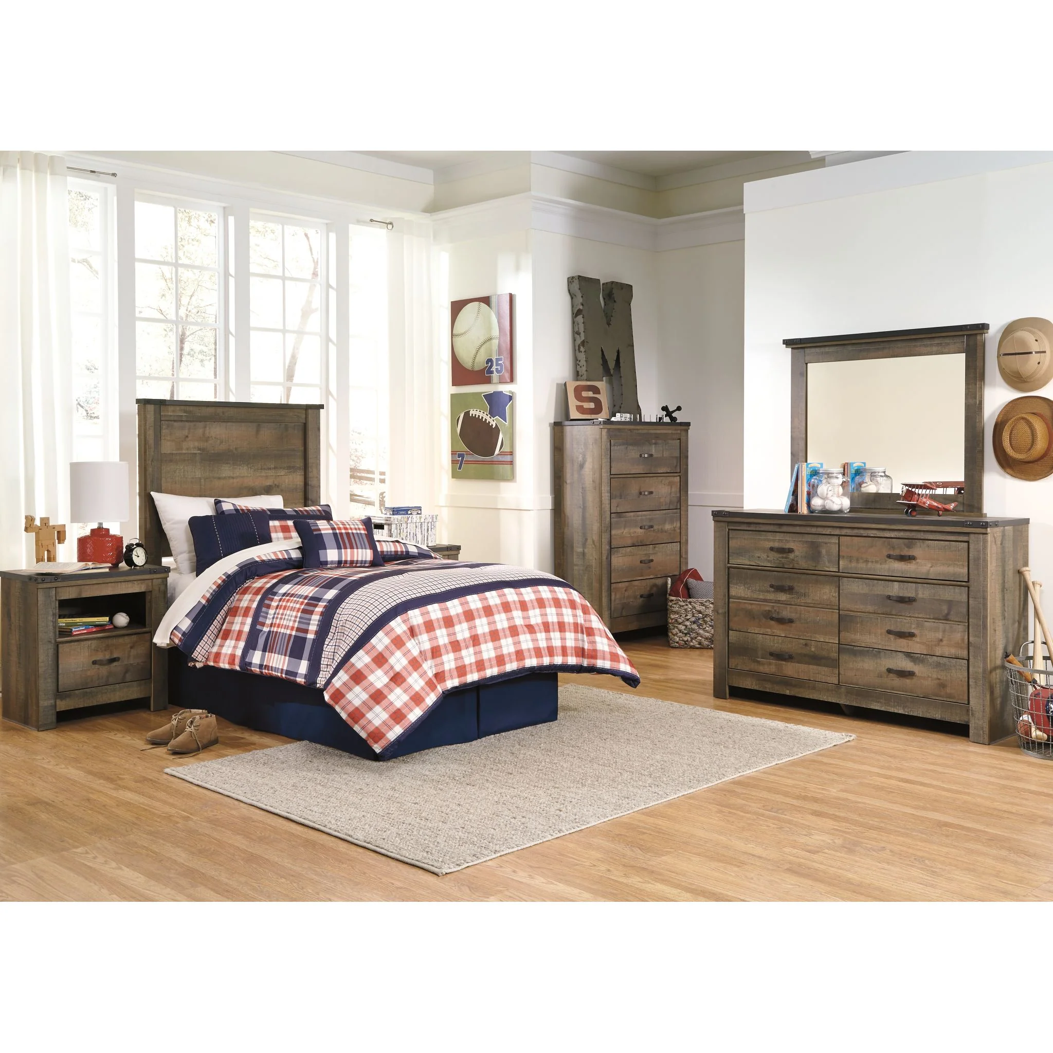 Trinell Panel Headboard - Image 5