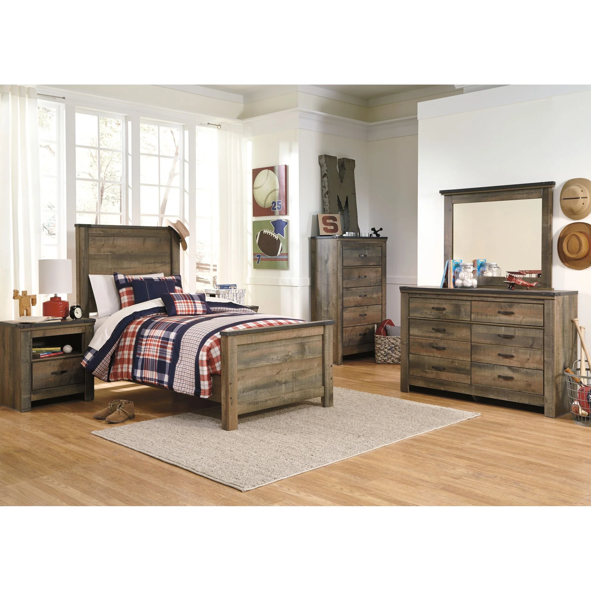 Trinell Panel Headboard - Image 6