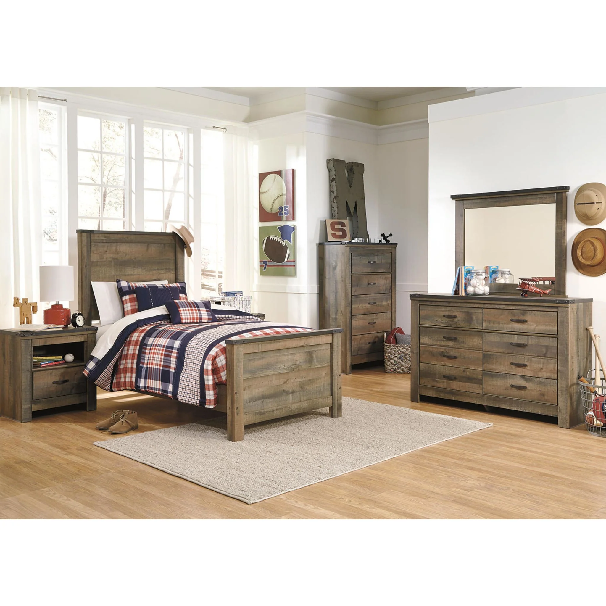 Trinell Panel Headboard - Image 7