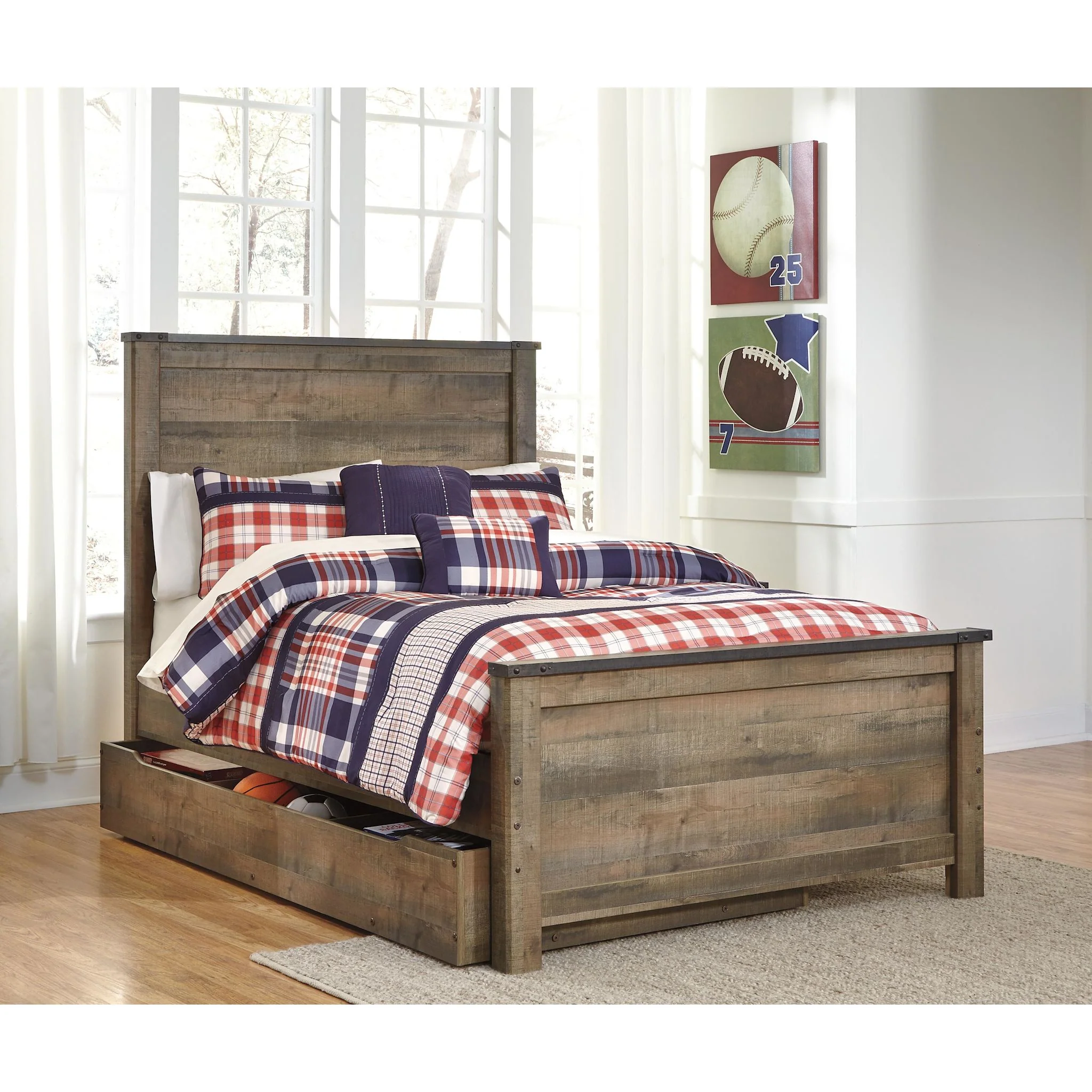 Trinell Platform Bed with Drawer - Image 73