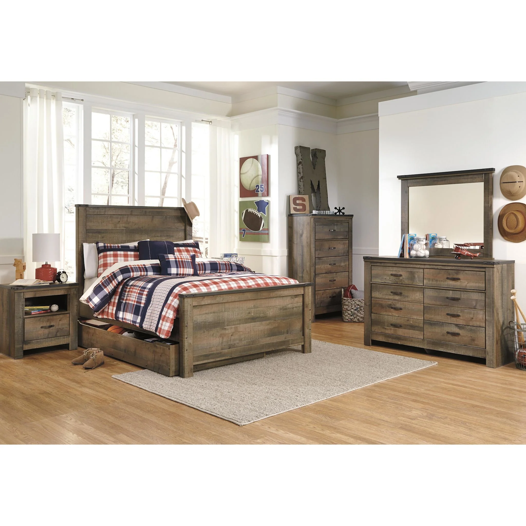 Trinell Platform Bed with Drawer - Image 86